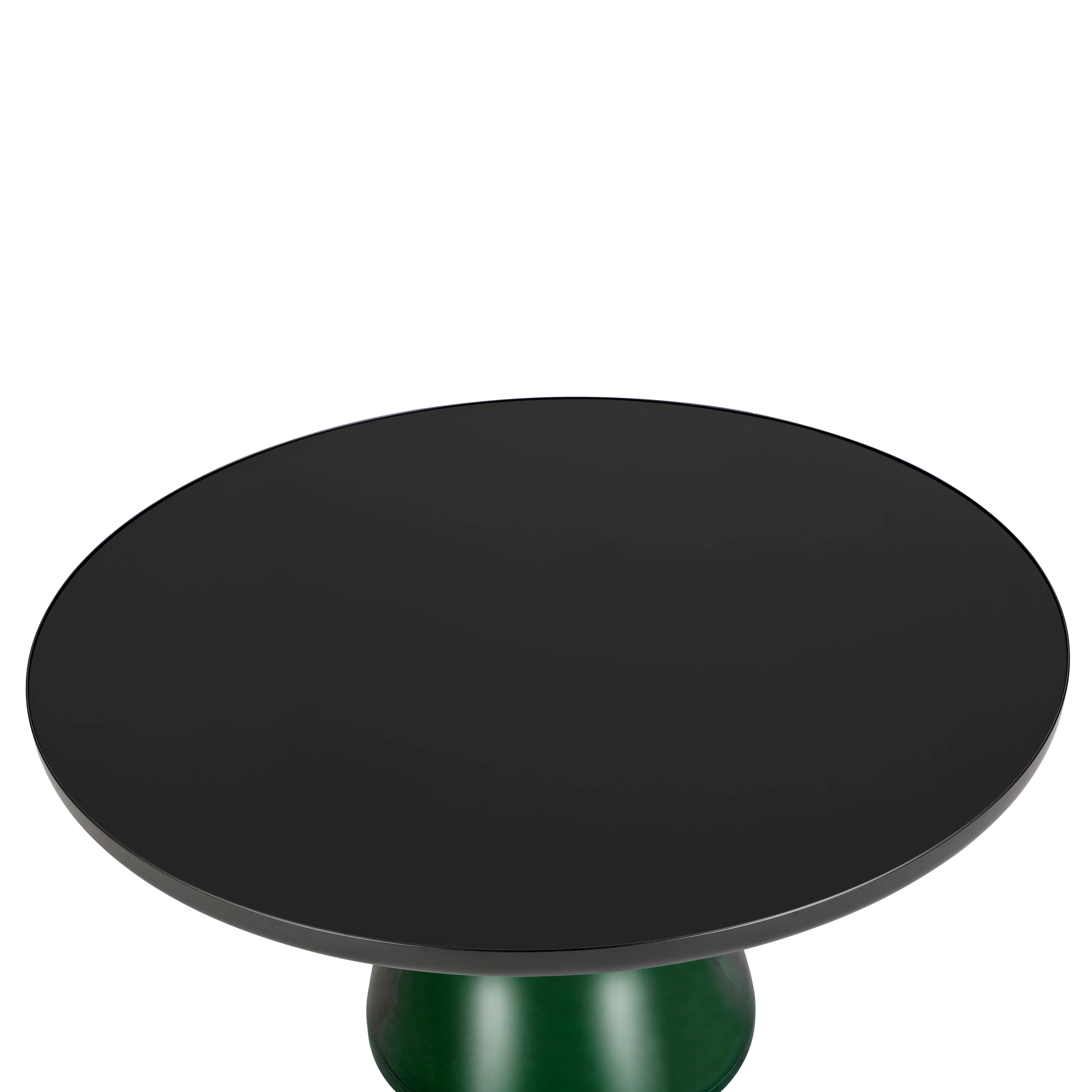 Tully Collection Glass Coffee Table Green glass, Black Rim with Black Glass top