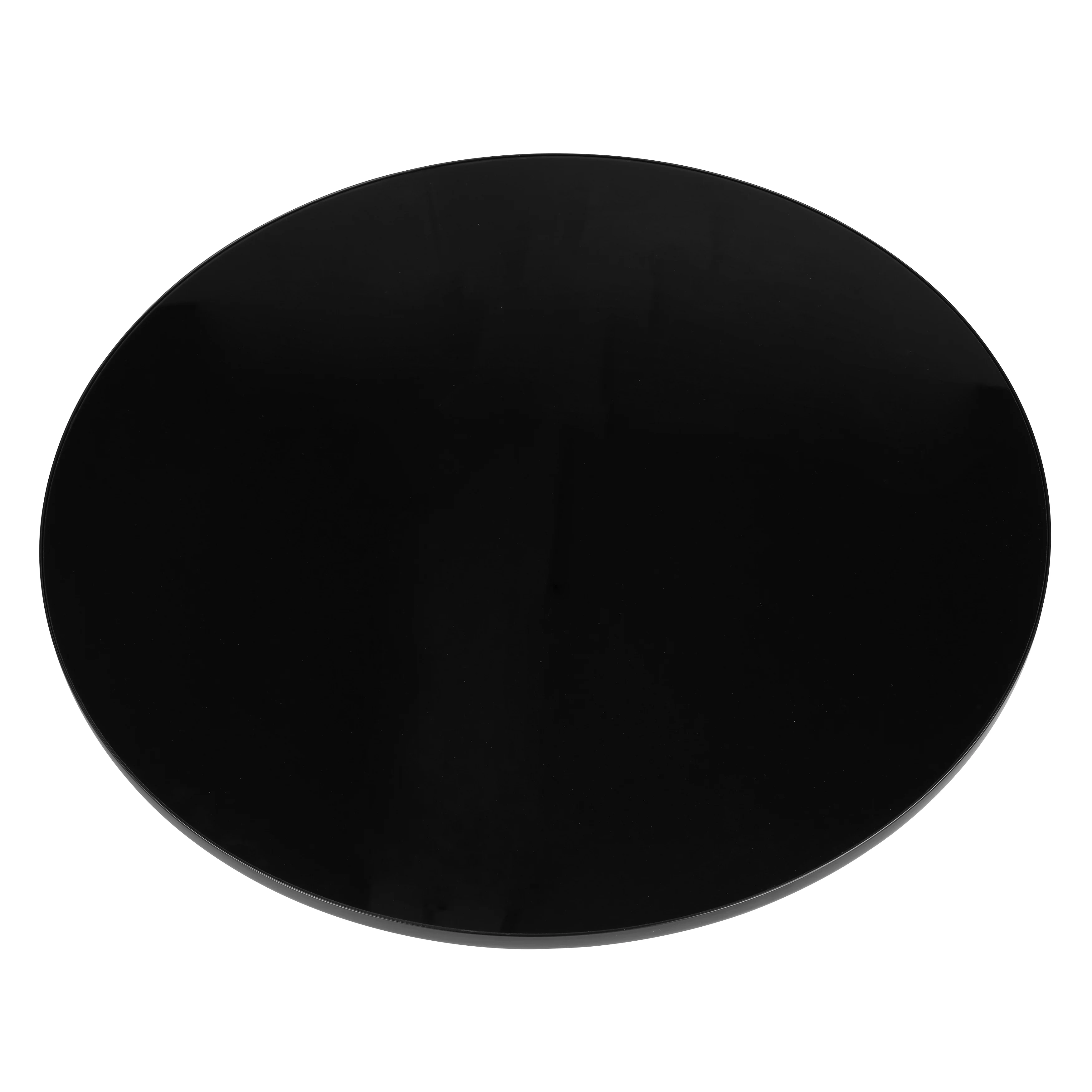 Tully Collection Glass Coffee Table Grey glass, Black Rim with Black GLass Top