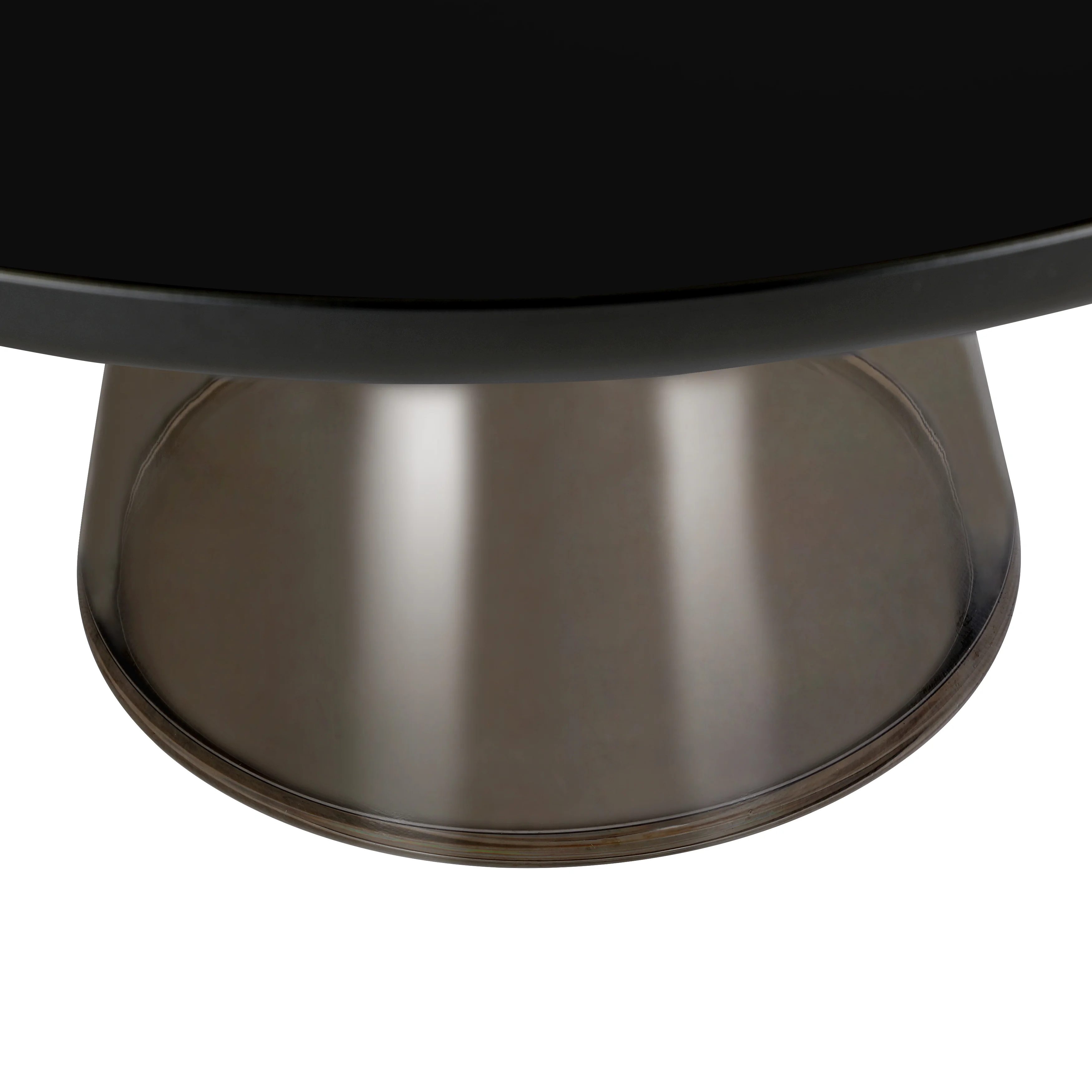 Tully Collection Glass Coffee Table Grey glass, Black Rim with Black GLass Top