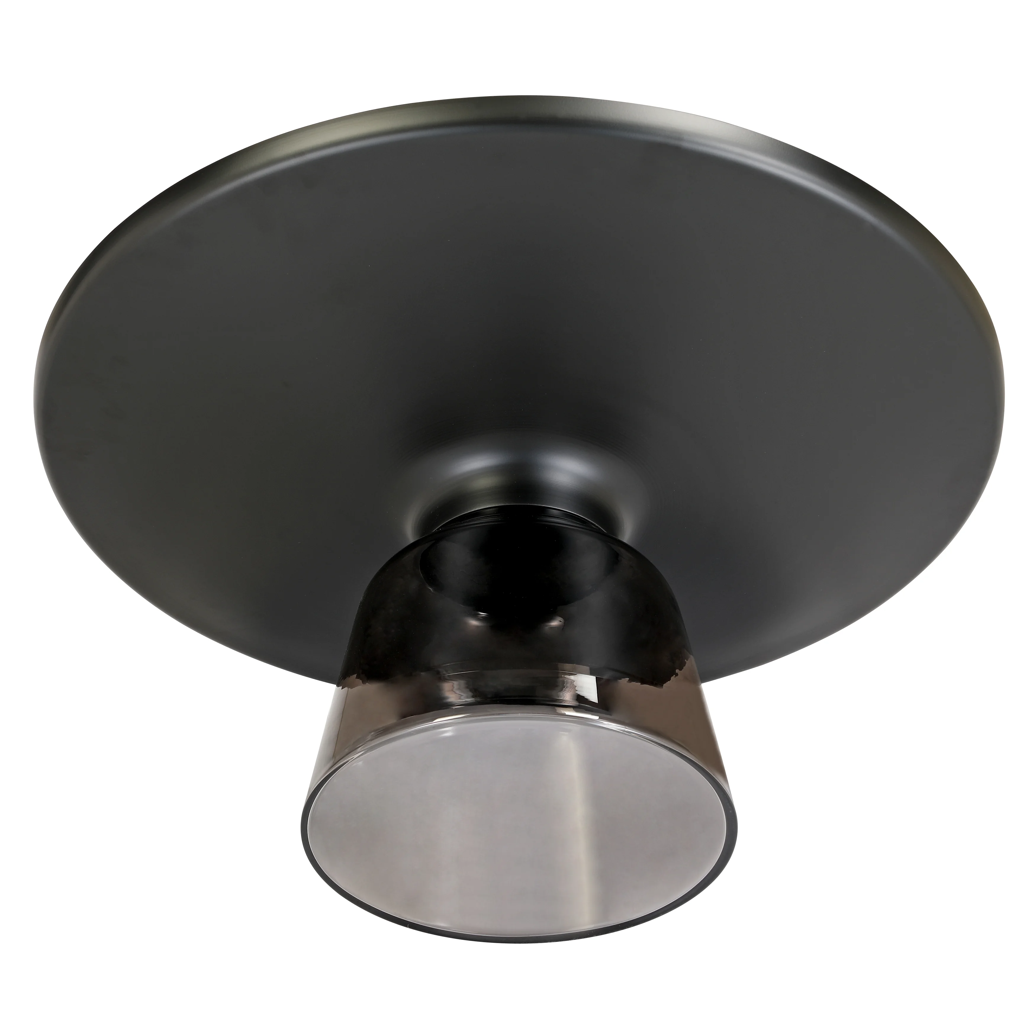 Tully Collection Glass Coffee Table Grey glass, Black Rim with Black Sintered Stone Top