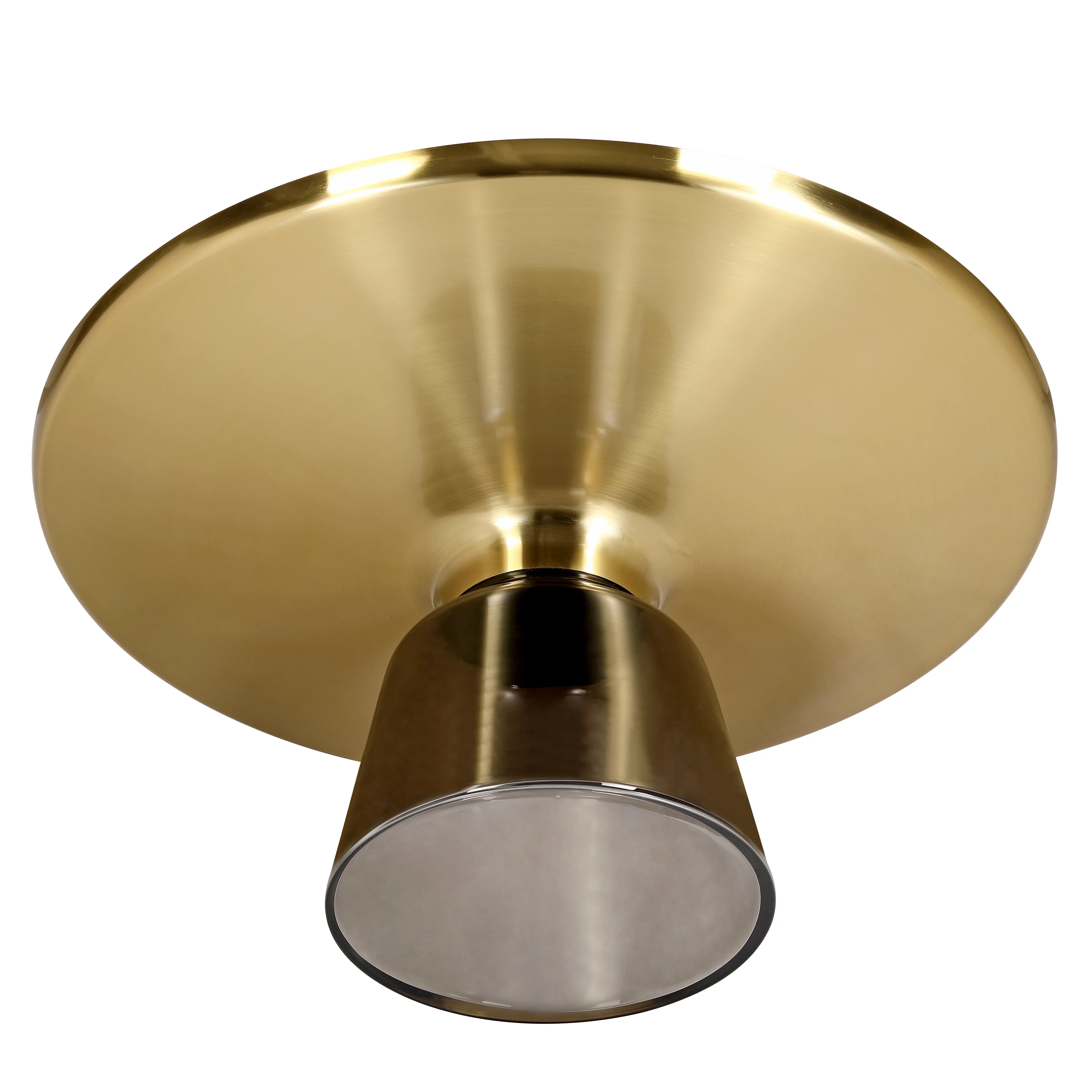 Tully Collection Glass Coffee Table Grey glass, Gold Rim with Black Glass top