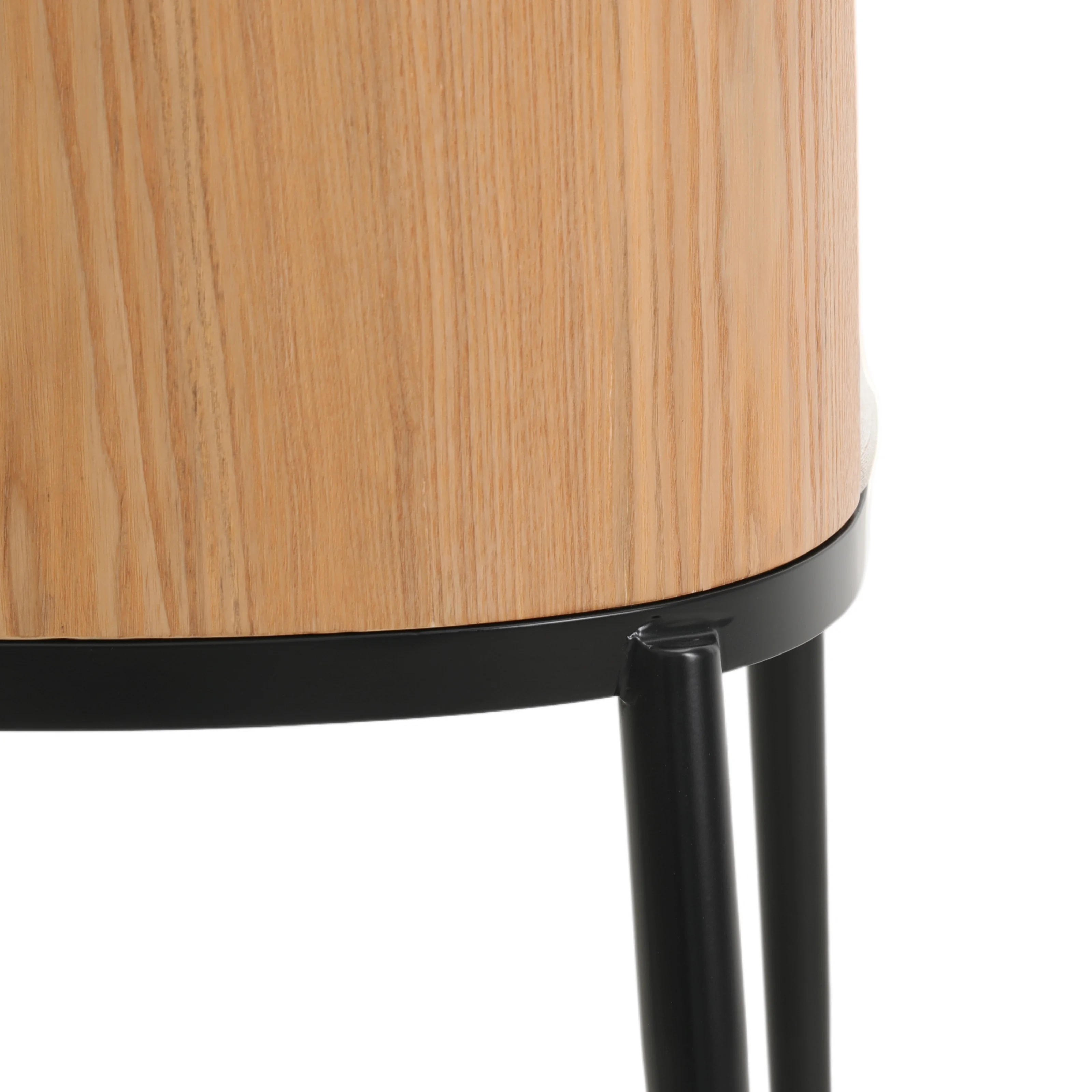 Tule Mid-Century Modern Dining Side Chair with Velvet Seat and Steel Frame Set of 4