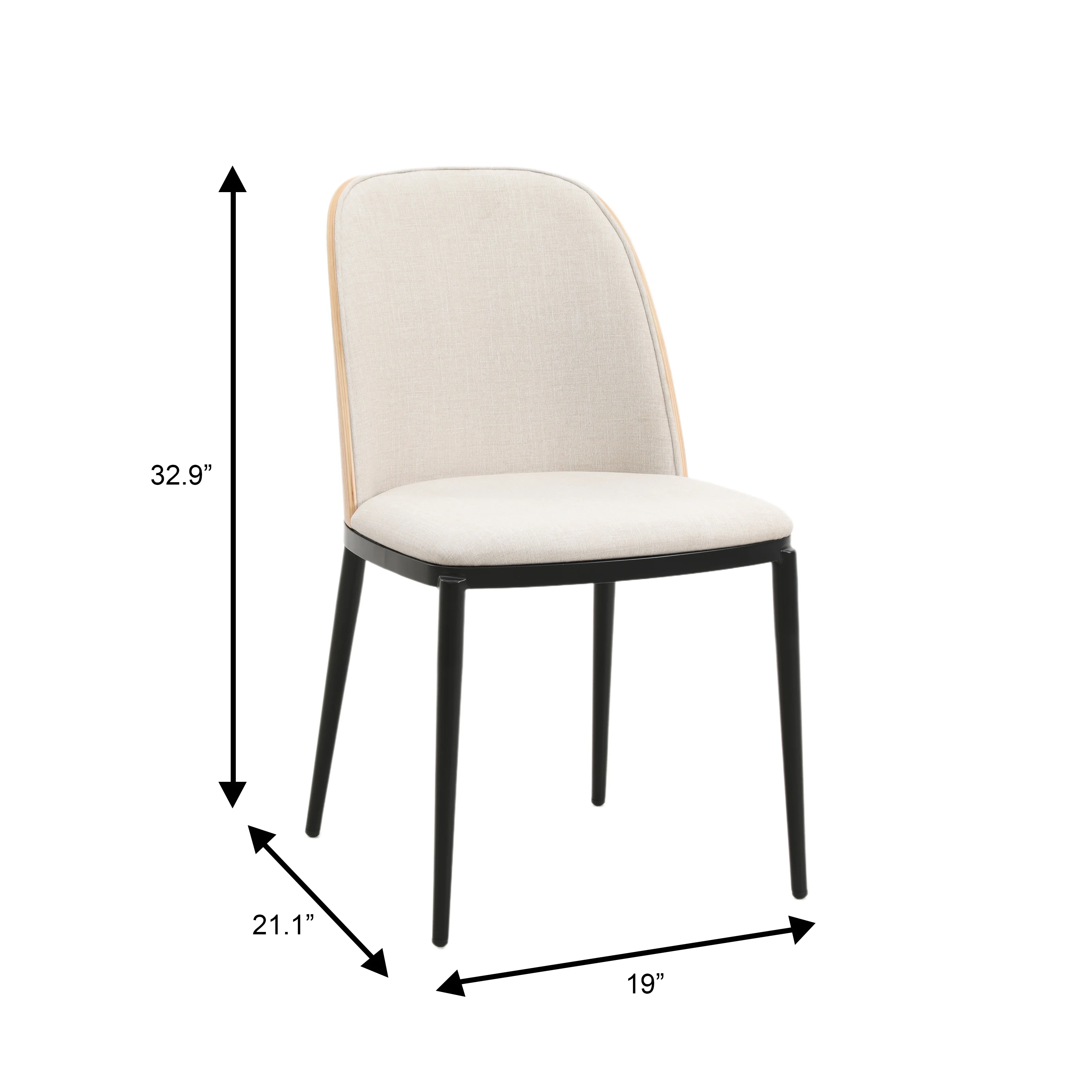 Zayle 7-Piece Dining Set with 55" Rectangular Dining Table in Black/Gold Sintered Stone Top and 6 Velvet Dining Side Chair in Natural Wood/Beige