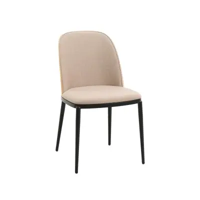 Tule Mid-Century Modern Dining Side Chair with Velvet Seat and Powder-Coated Steel Frame for Kitchen and Dining Room