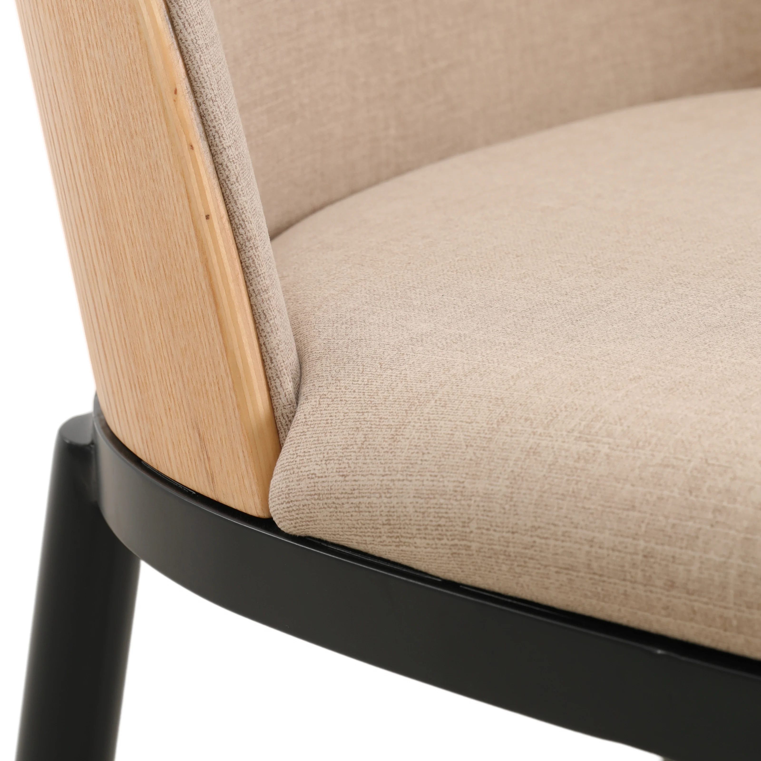 Tule Mid-Century Modern Dining Side Chair with Velvet Seat and Steel Frame Set of 4