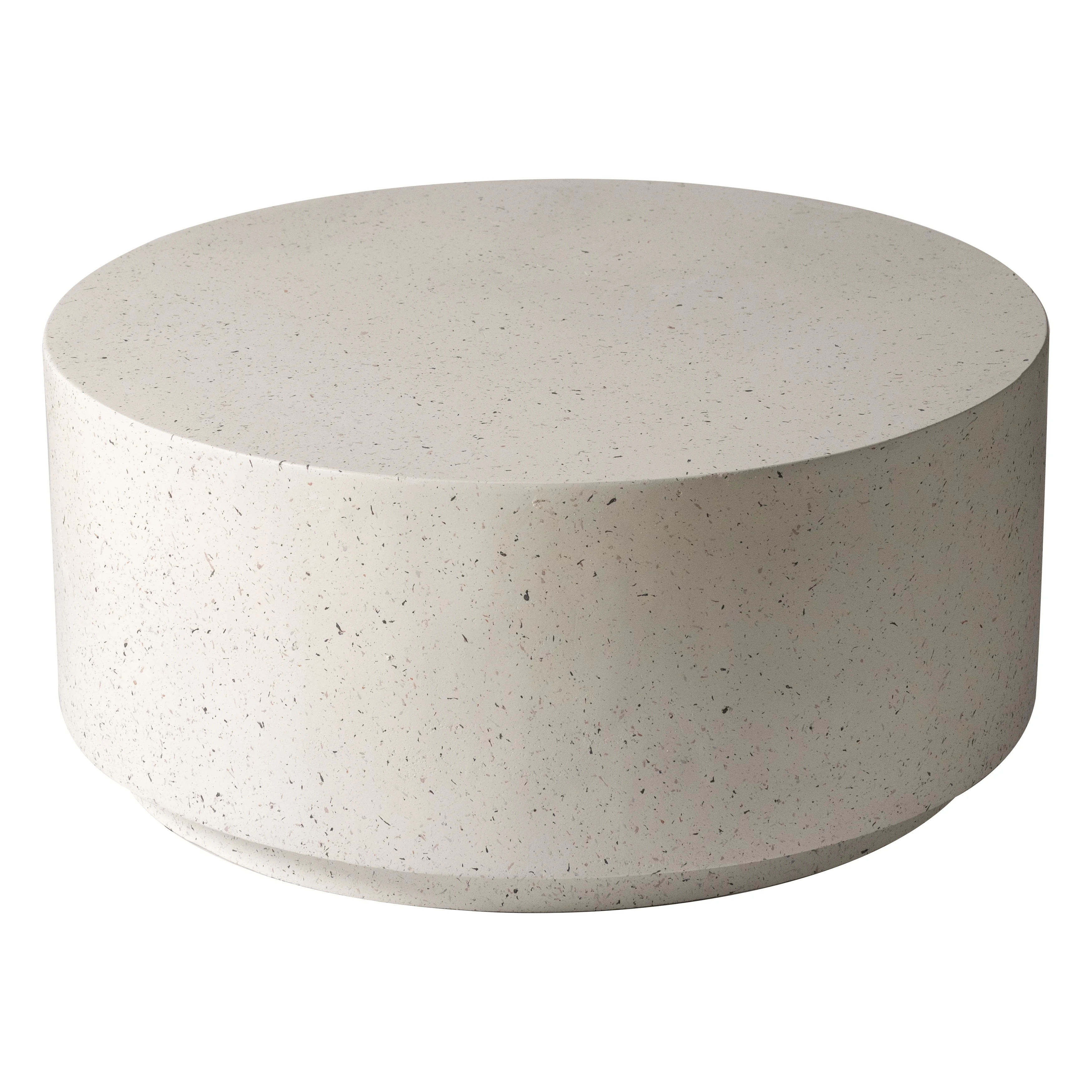 Terra Collection Fiberglass Outdoor Coffee Table In White