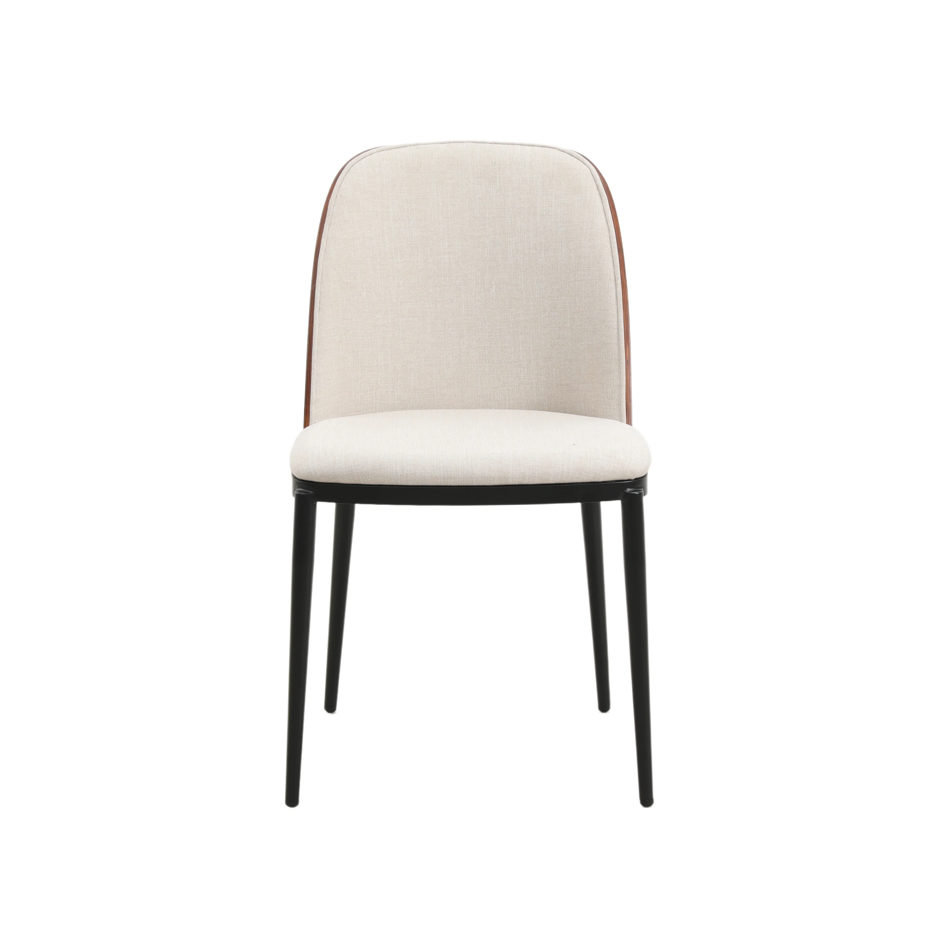 Tule Mid-Century Modern Fabric Dining Side Chair with Powder-Coated Steel Frame for Kitchen and Dining Room