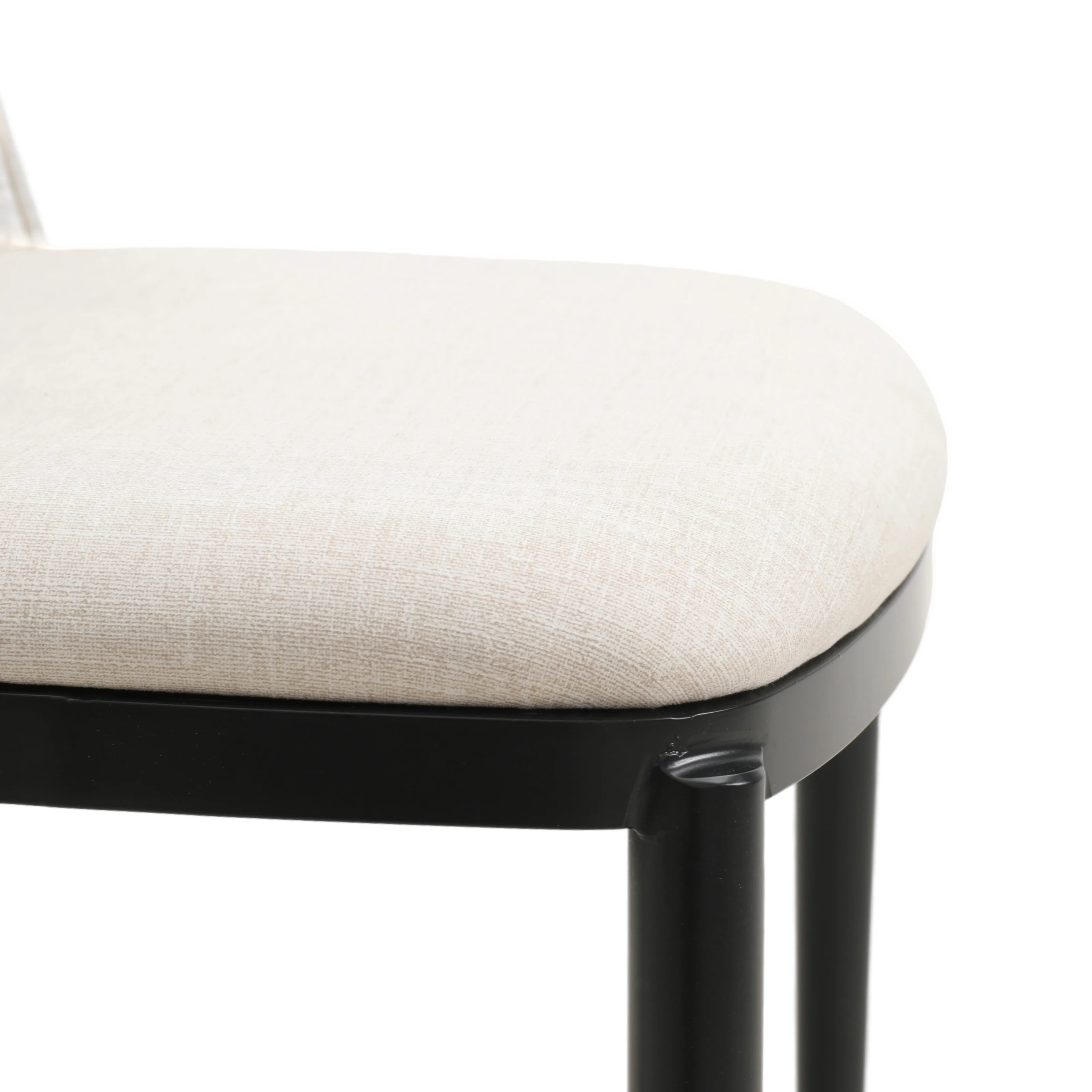 Tule Mid-Century Modern Fabric Dining Side Chair with Powder-Coated Steel Frame for Kitchen and Dining Room