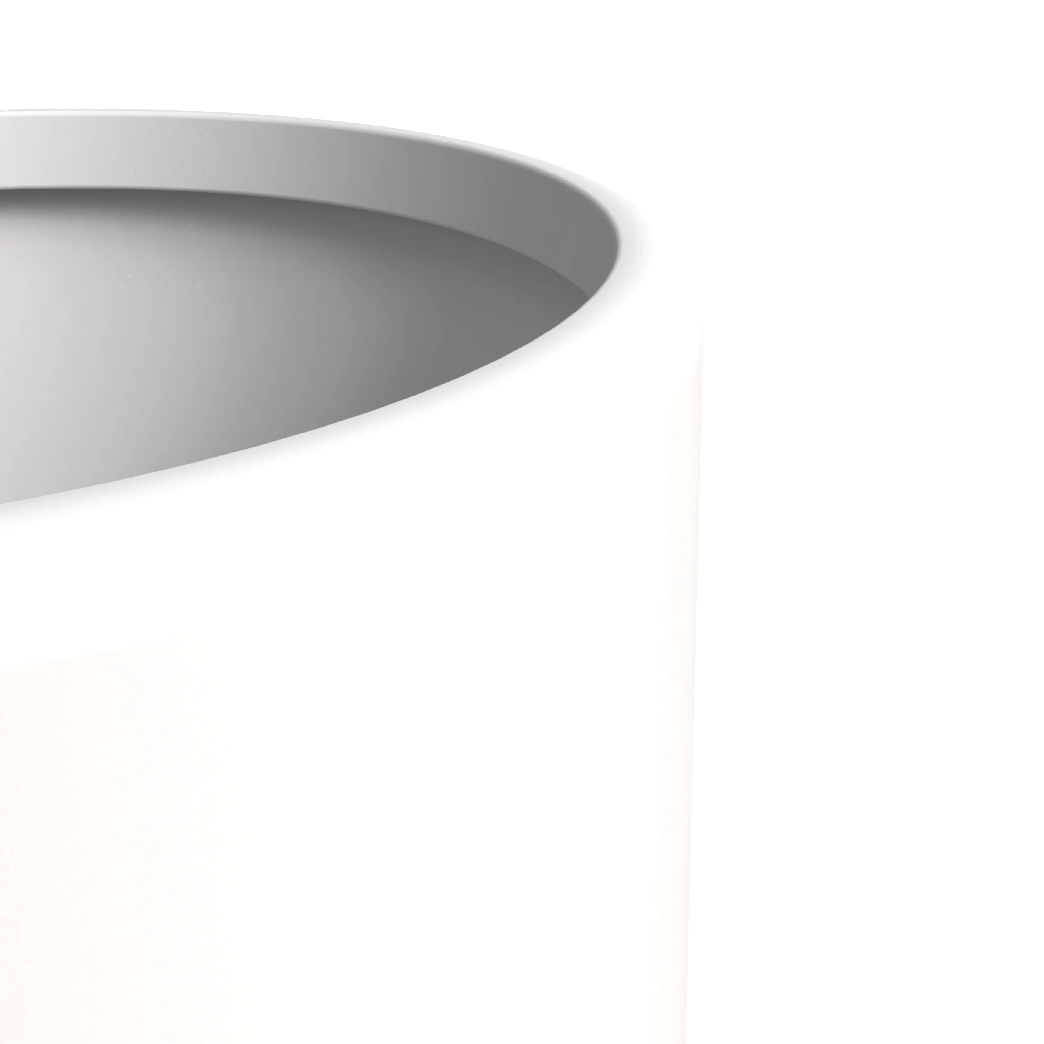 Tundra Series Poly Stone cylindrical Shape Planter in White 12" Dia, 14.2" High