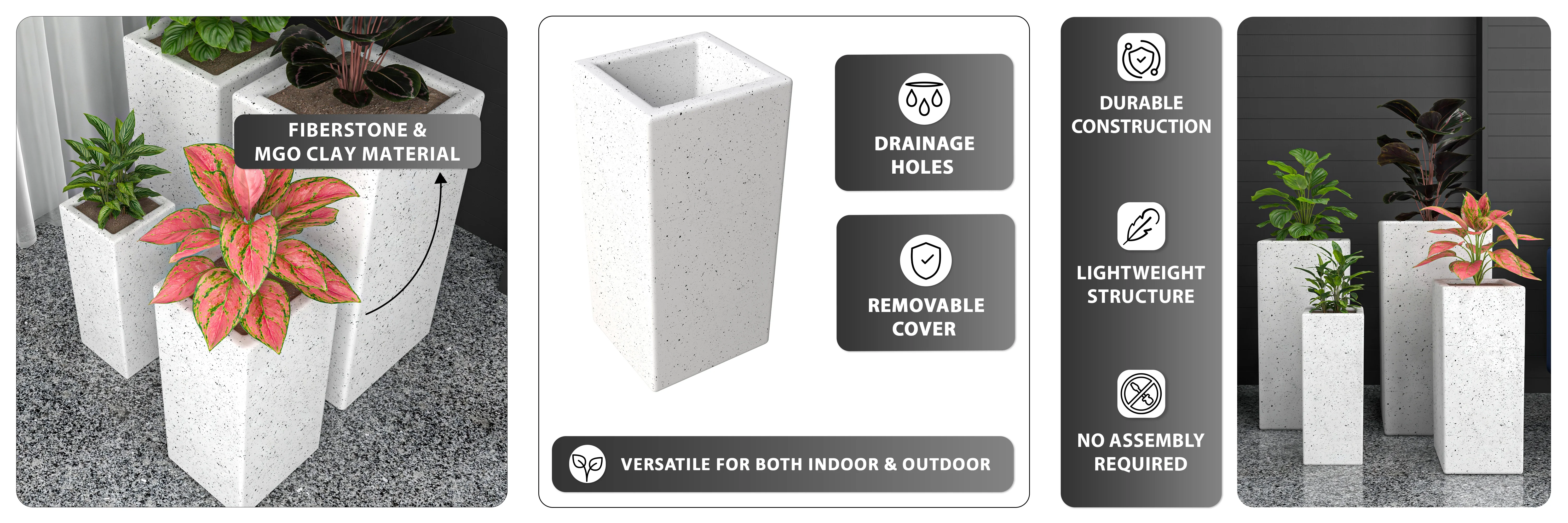 Terra Planter Set White