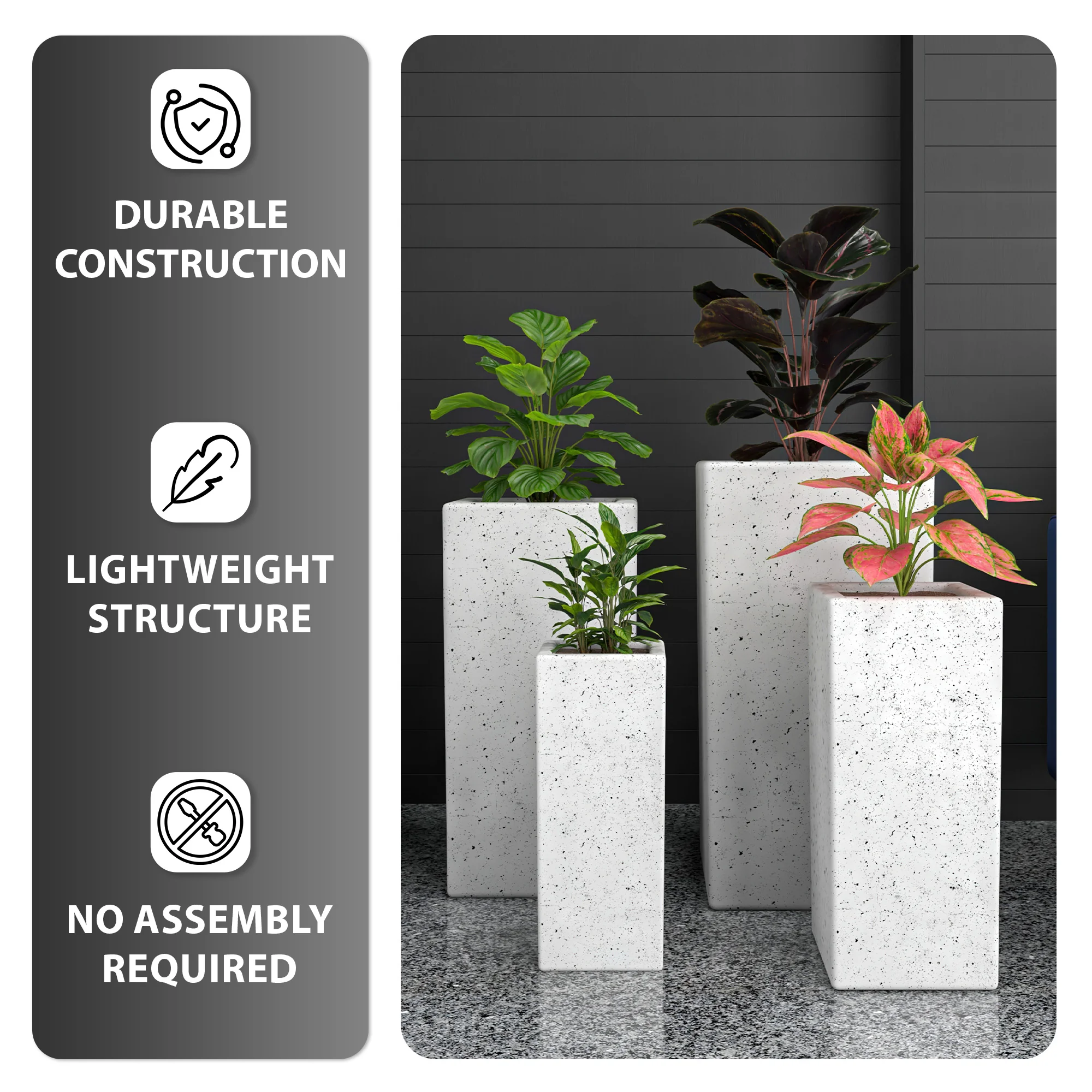 Terra Planter Set White