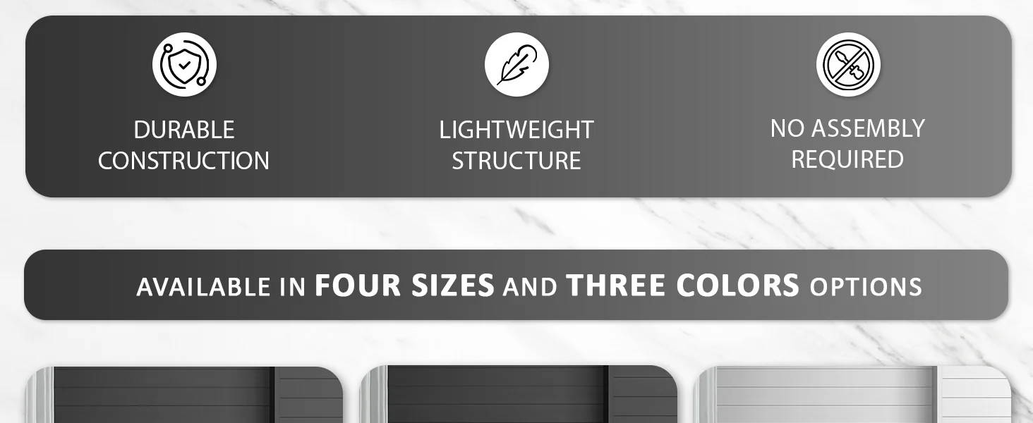 Terra Series Poly Stone Planter in Black 10.2" x 10.2" 23.6" High