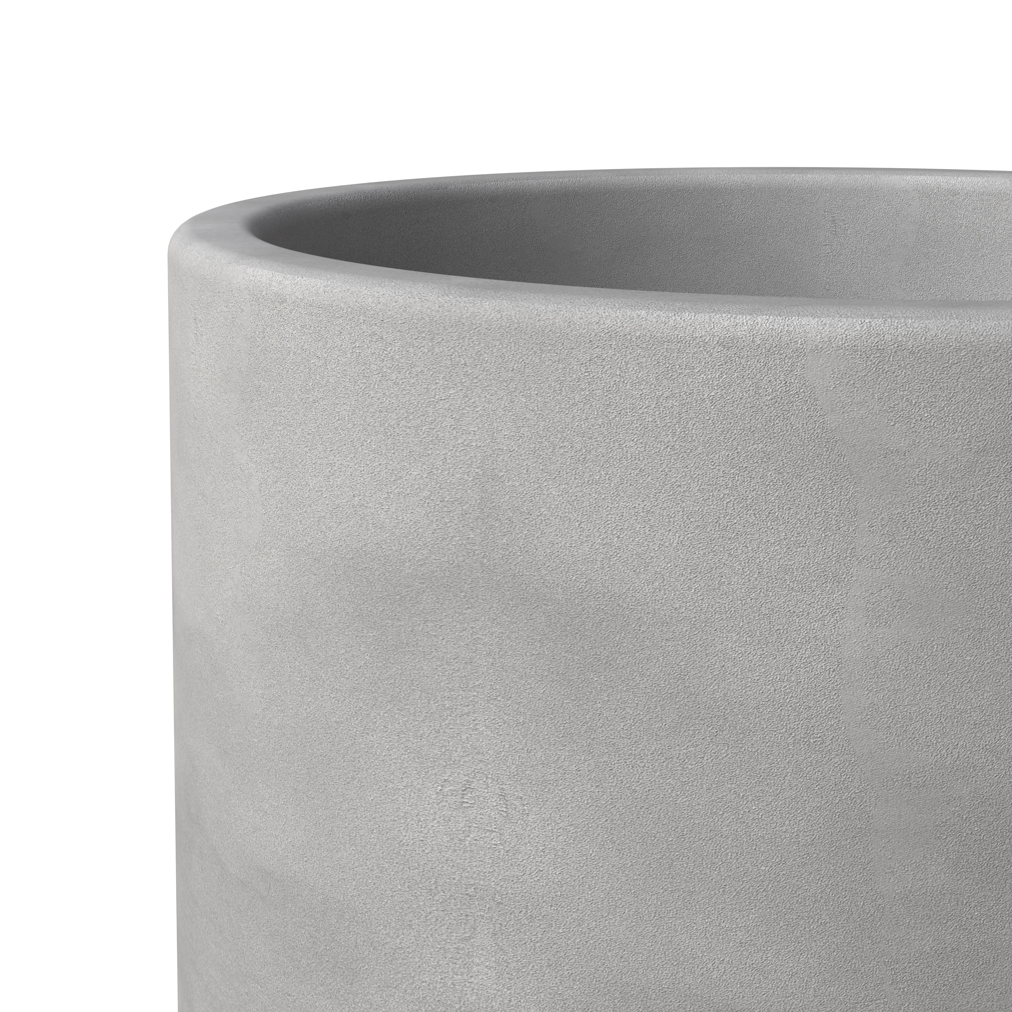 Topiary Series Poly Stone Planter in Dark Grey 11.4 Dia, 23.6 High