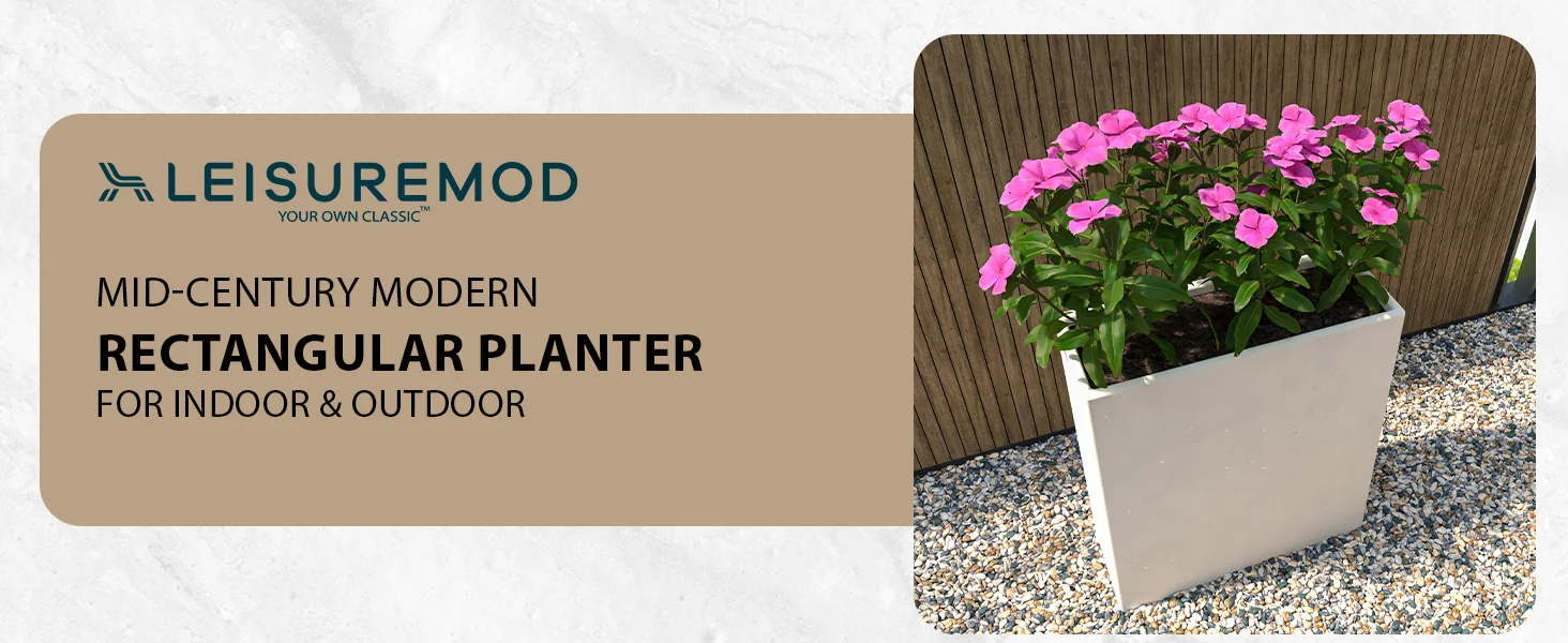 Thistle Series Poly Stone Planter in White 22" Dia 15" high