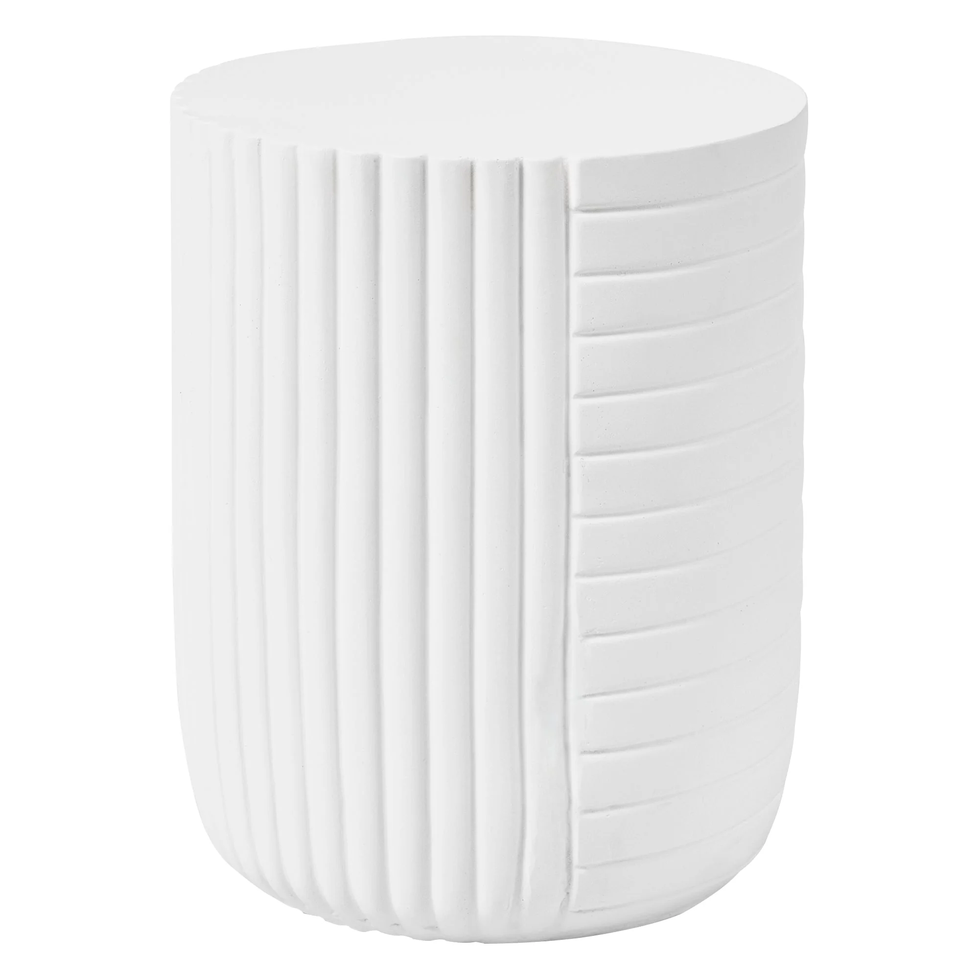 Modern Side End Table Trove Series In White