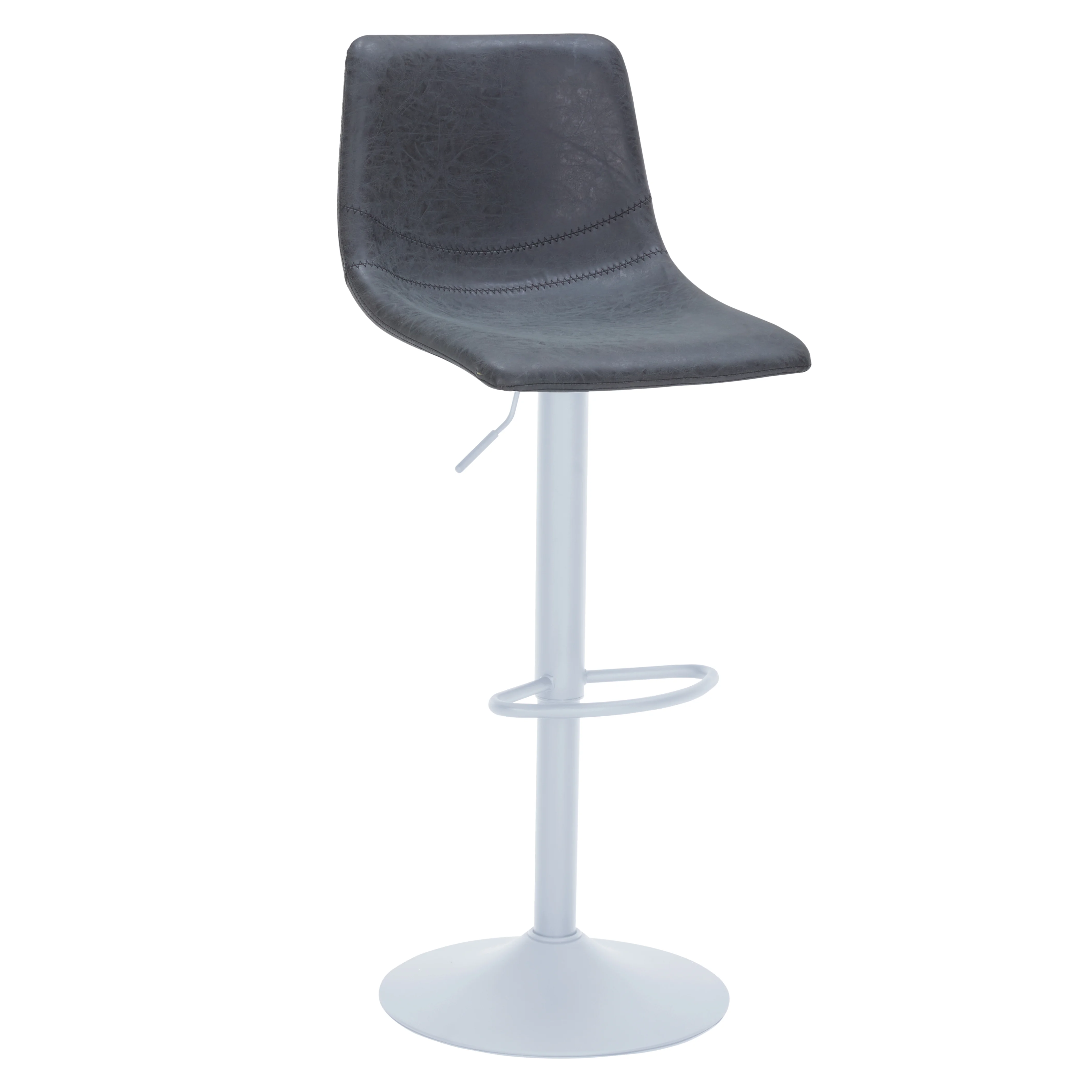 Tilbury - Bar stool - White Base with Charcoal Black Seat