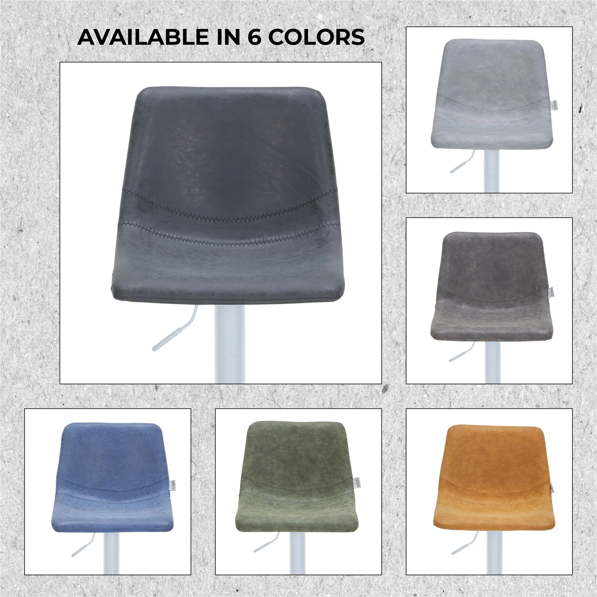 Tilbury - Bar stool - White Base with Charcoal Black Seat Set of 2