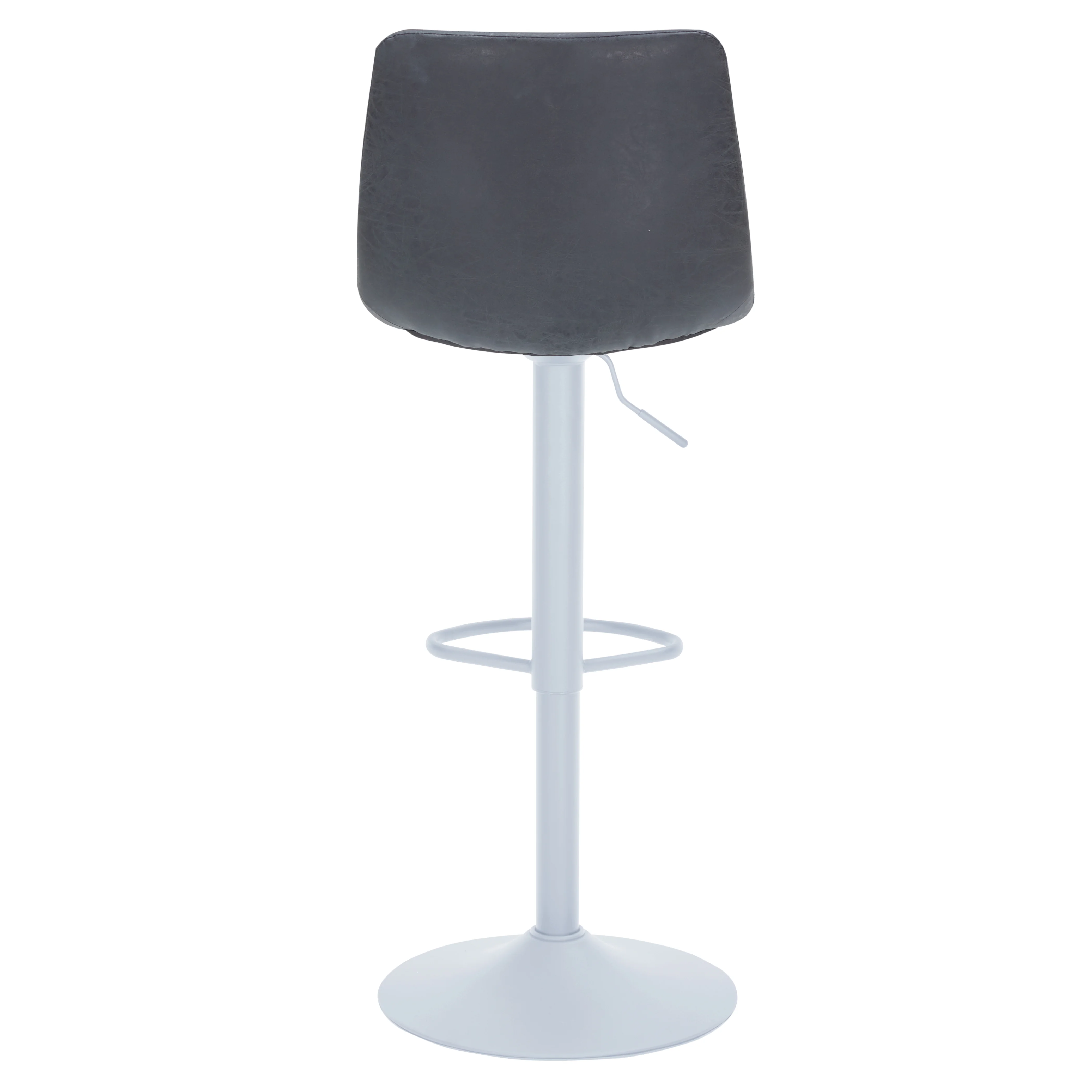Tilbury - Bar stool - White Base with Charcoal Black Seat Set of 2
