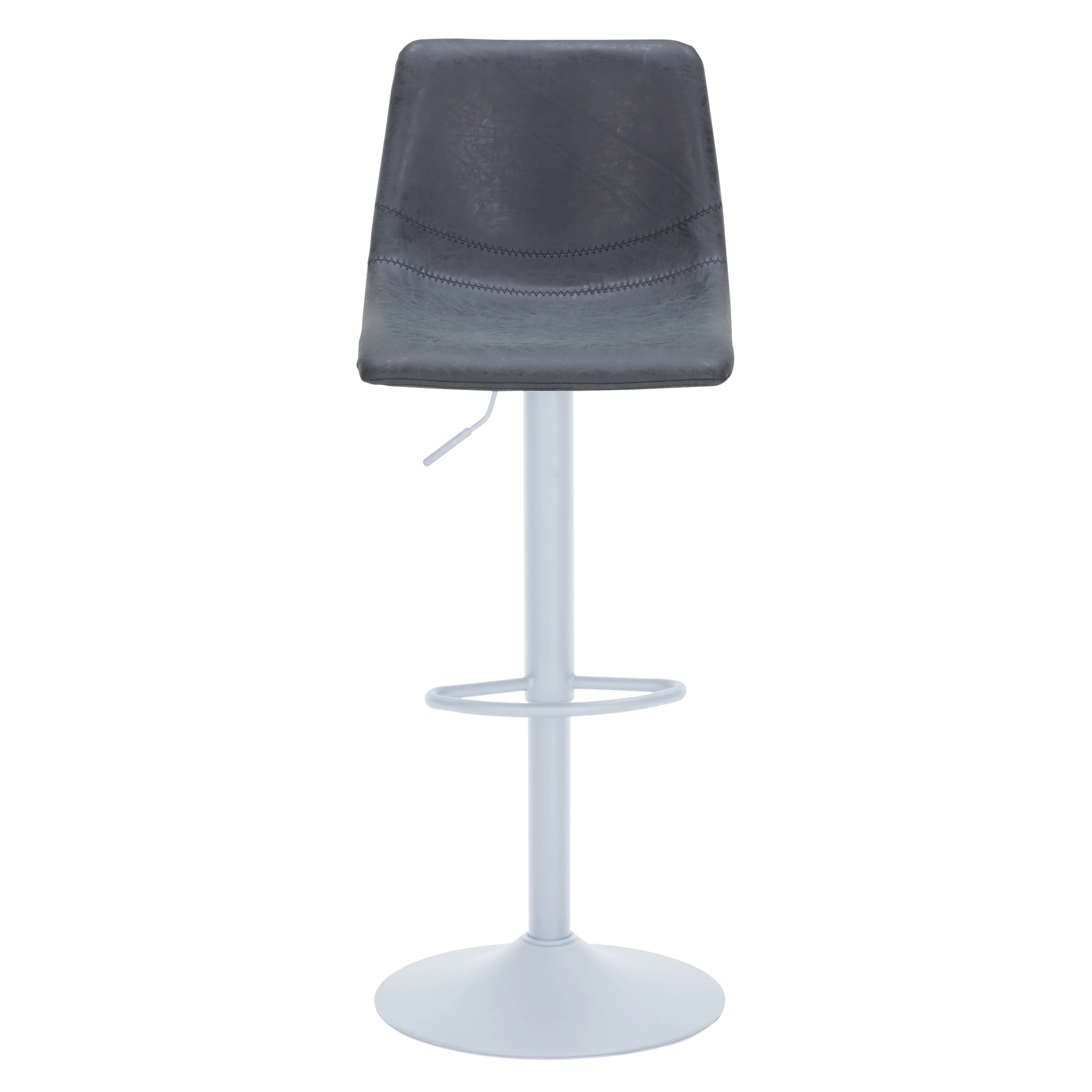 Tilbury - Bar stool - White Base with Charcoal Black Seat Set of 2