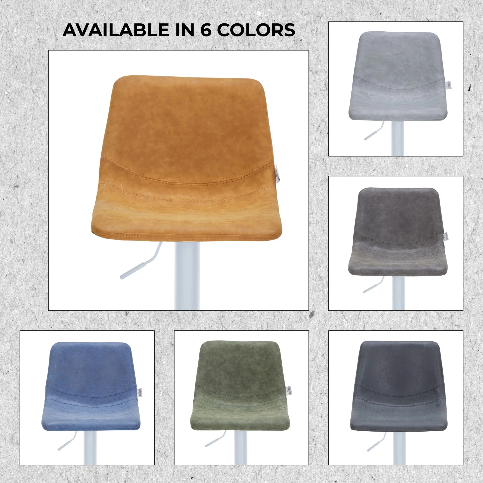 Tilbury - Bar stool White Base- Light Brown Set of 2