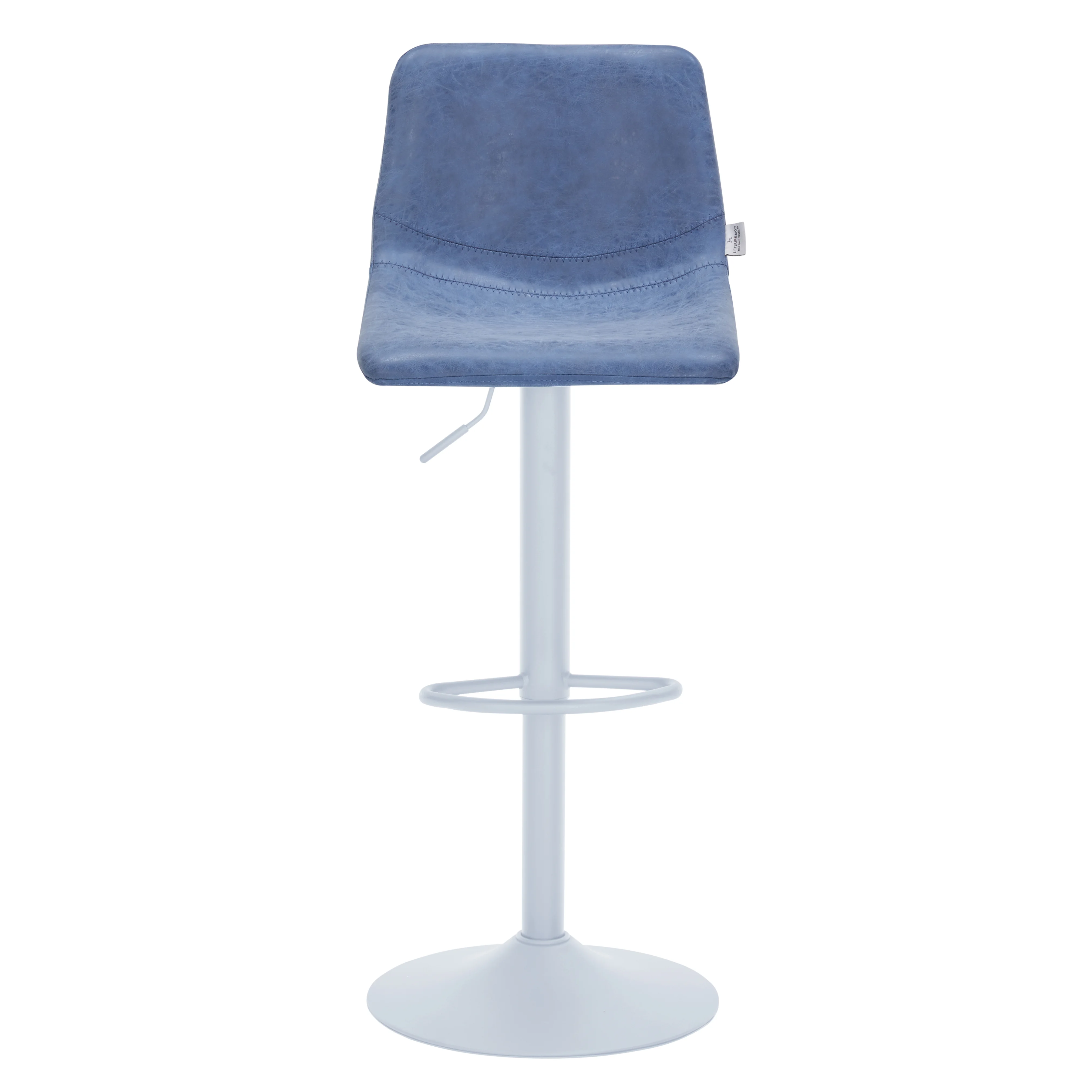 Tilbury - Bar stool -White Base- Peacock Blue