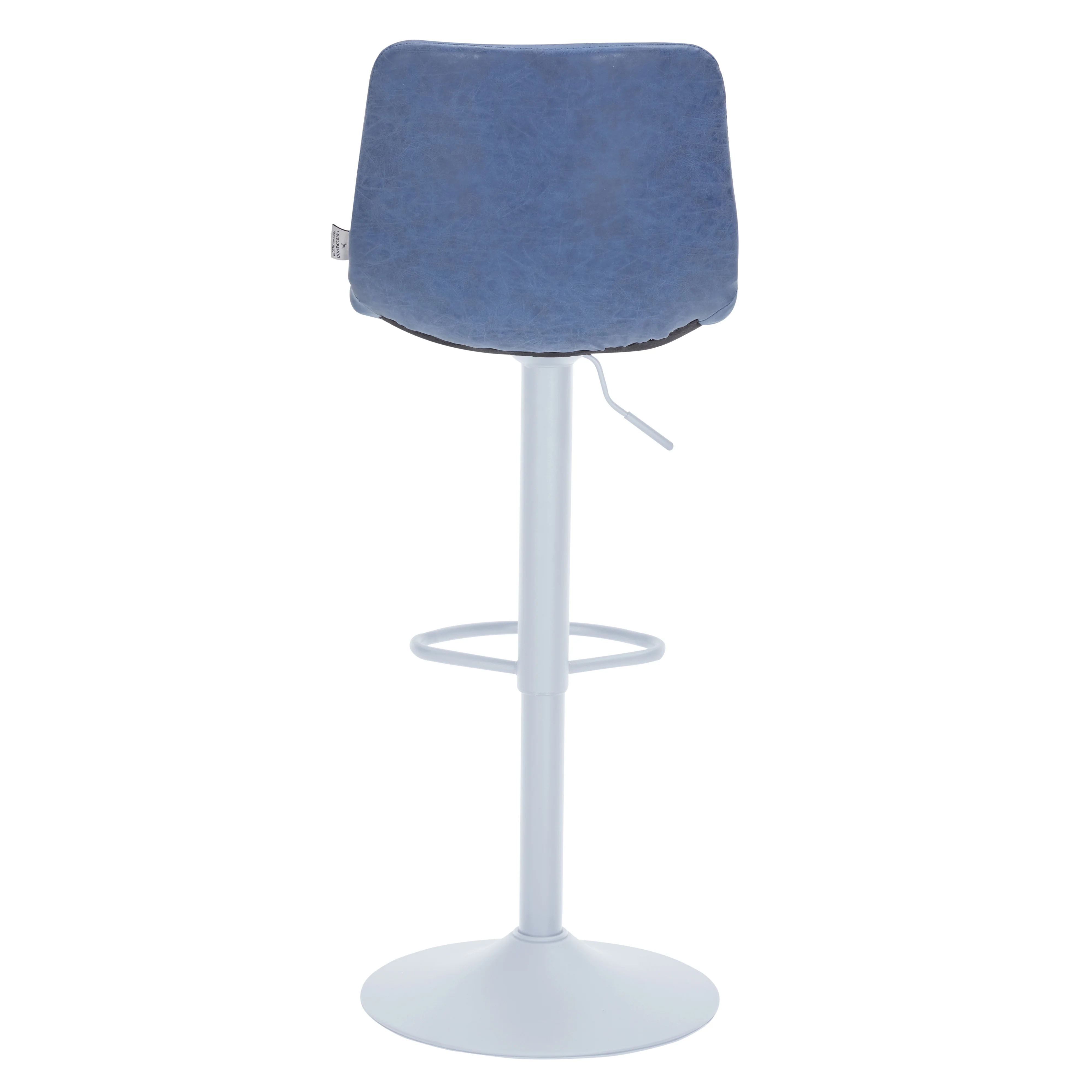 Tilbury - Bar stool -White Base- Peacock Blue Set of 2