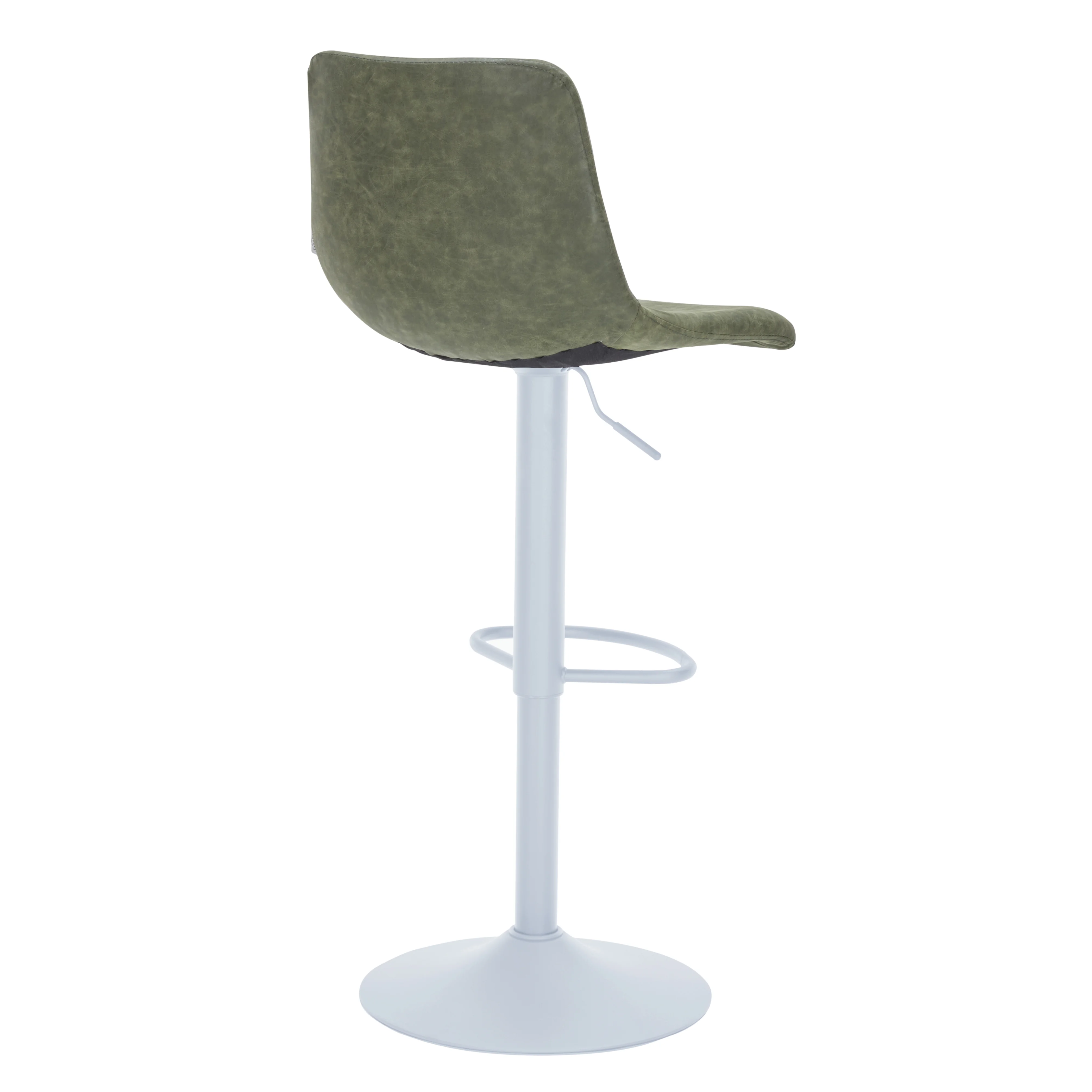 Tilbury - Bar stool - White Base-Olive Green