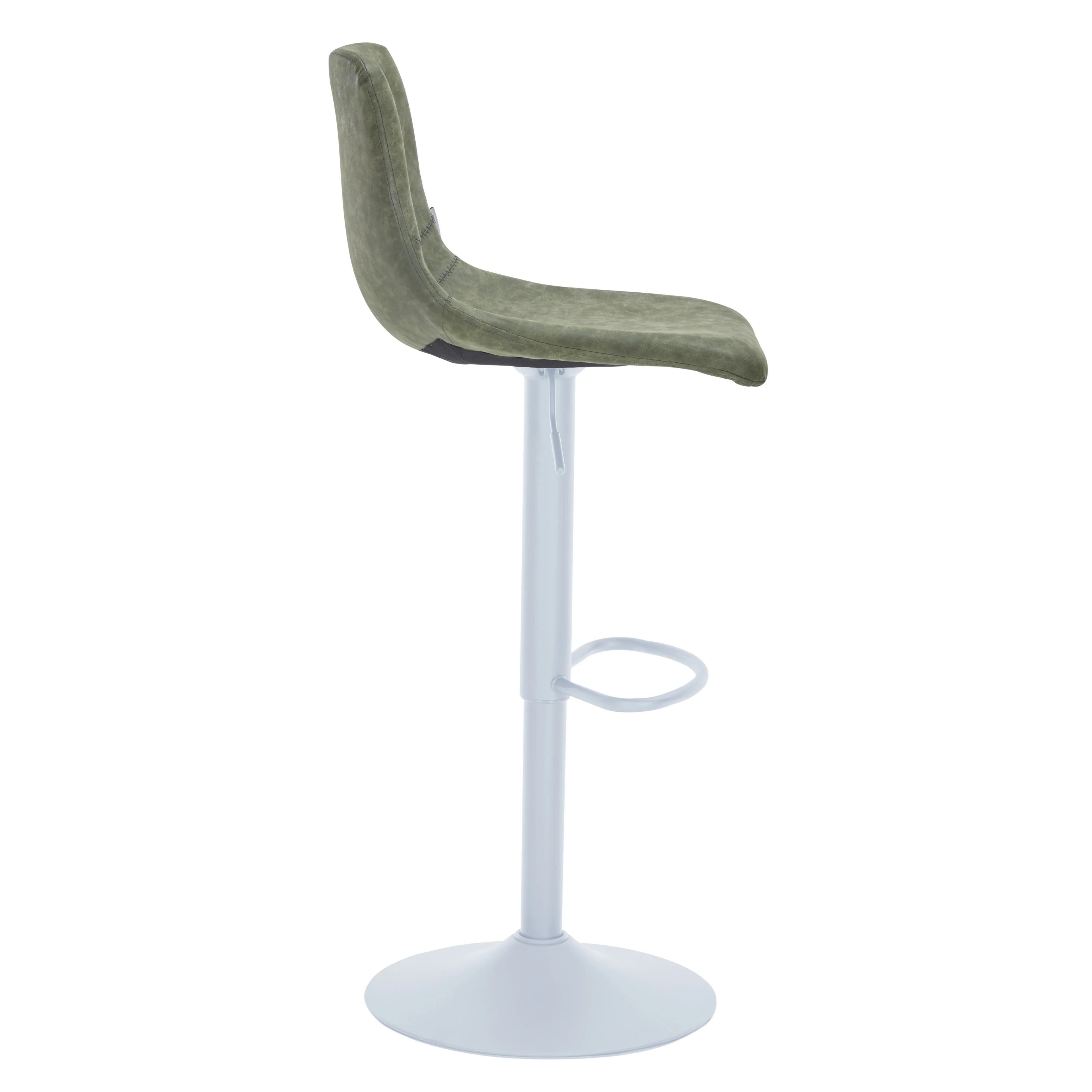 Tilbury - Bar stool - White Base-Olive Green