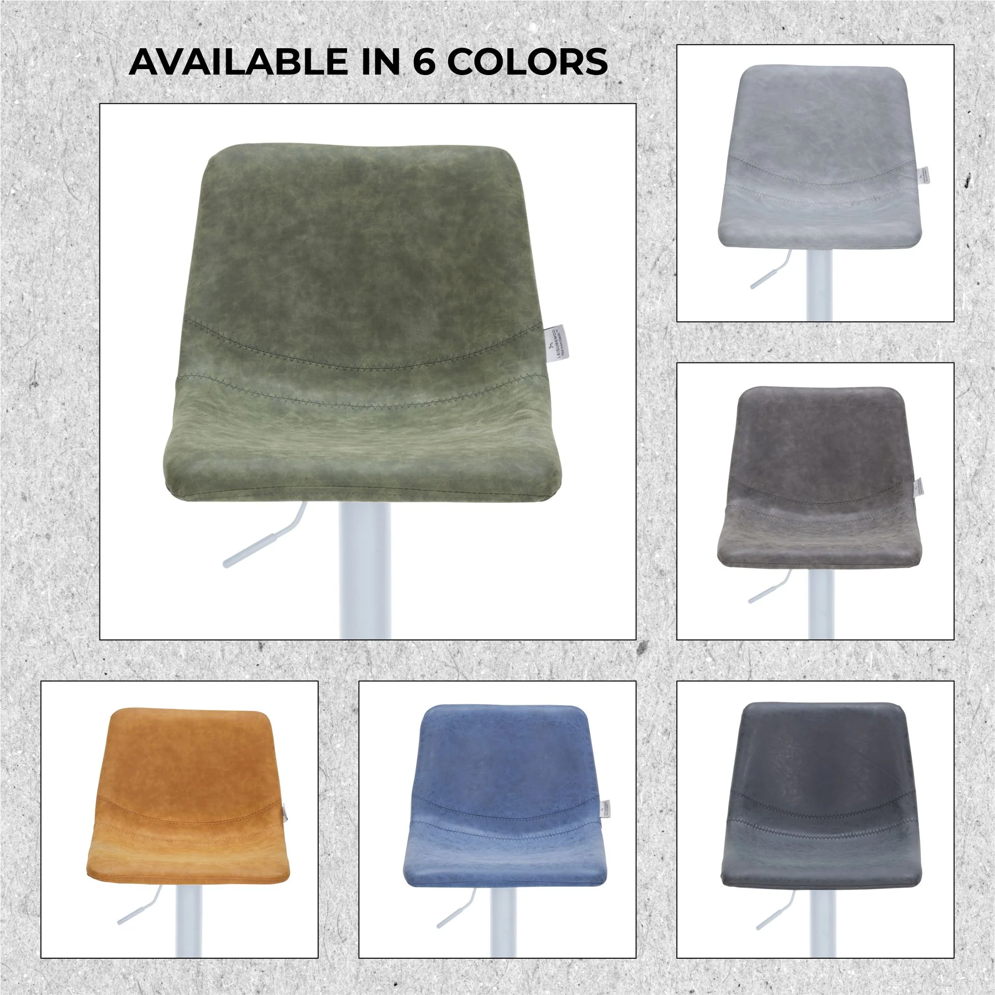 Tilbury - Bar stool - White Base-Olive Green Set of 2