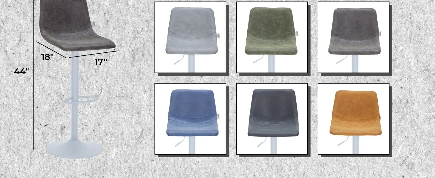 Tilbury - Bar stool - White base- Grey