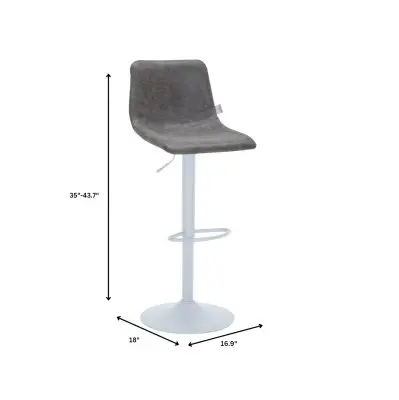 Tilbury - Bar stool - White base- Grey Set of 2