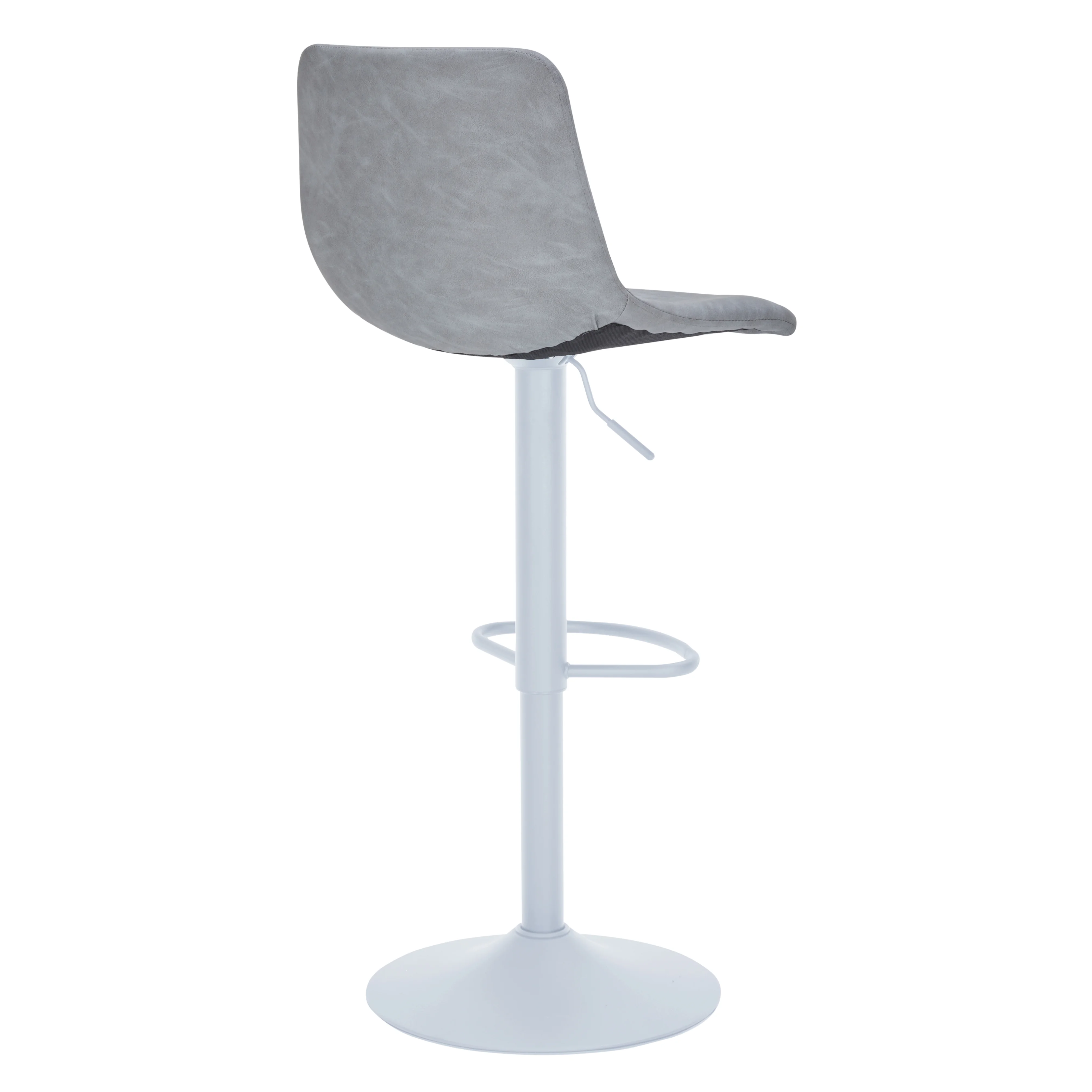 Tilbury - Bar stool -White base- Light Grey