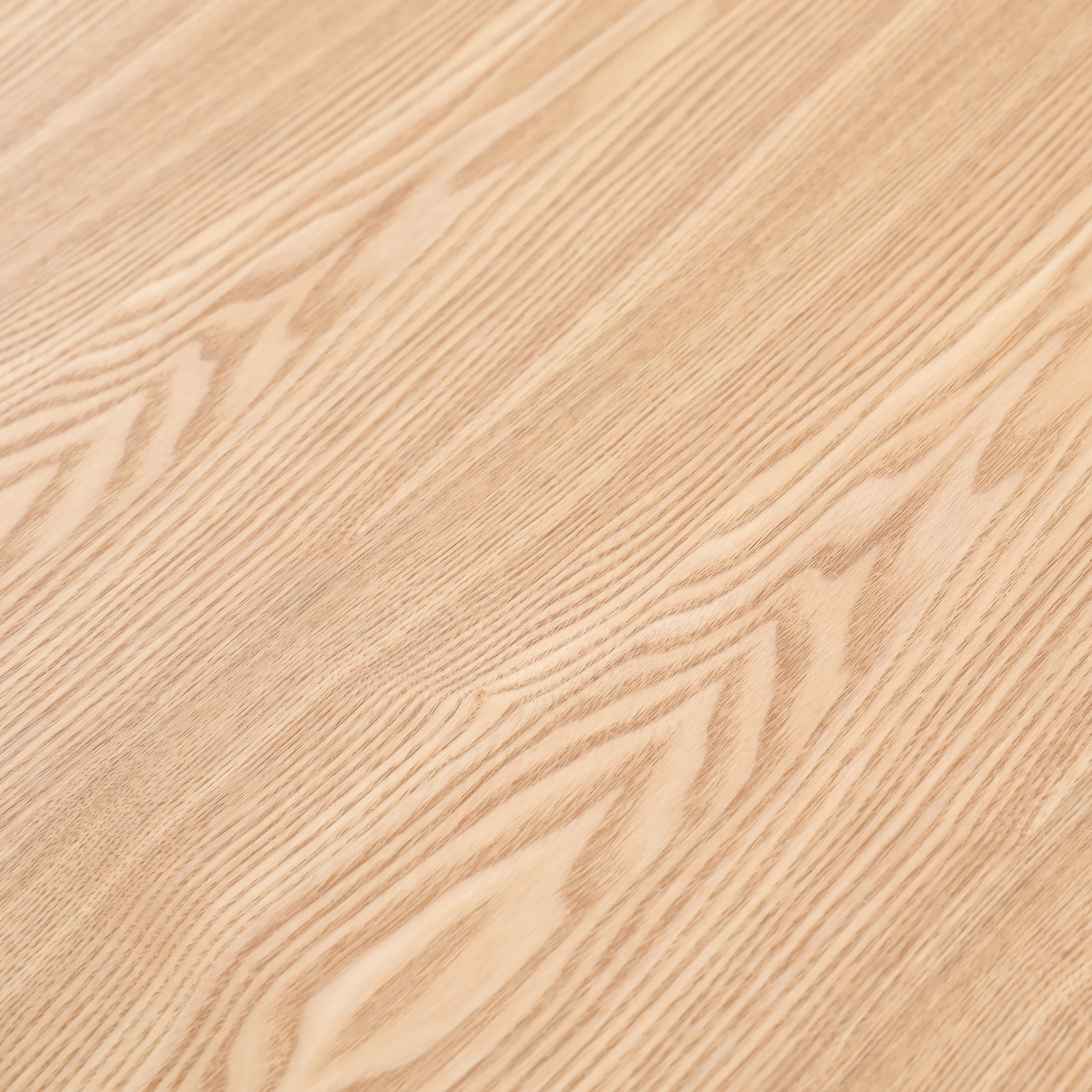 Tule Modern 71" Oval Dining Table with MDF Top and Black Steel Legs in Natural Wood