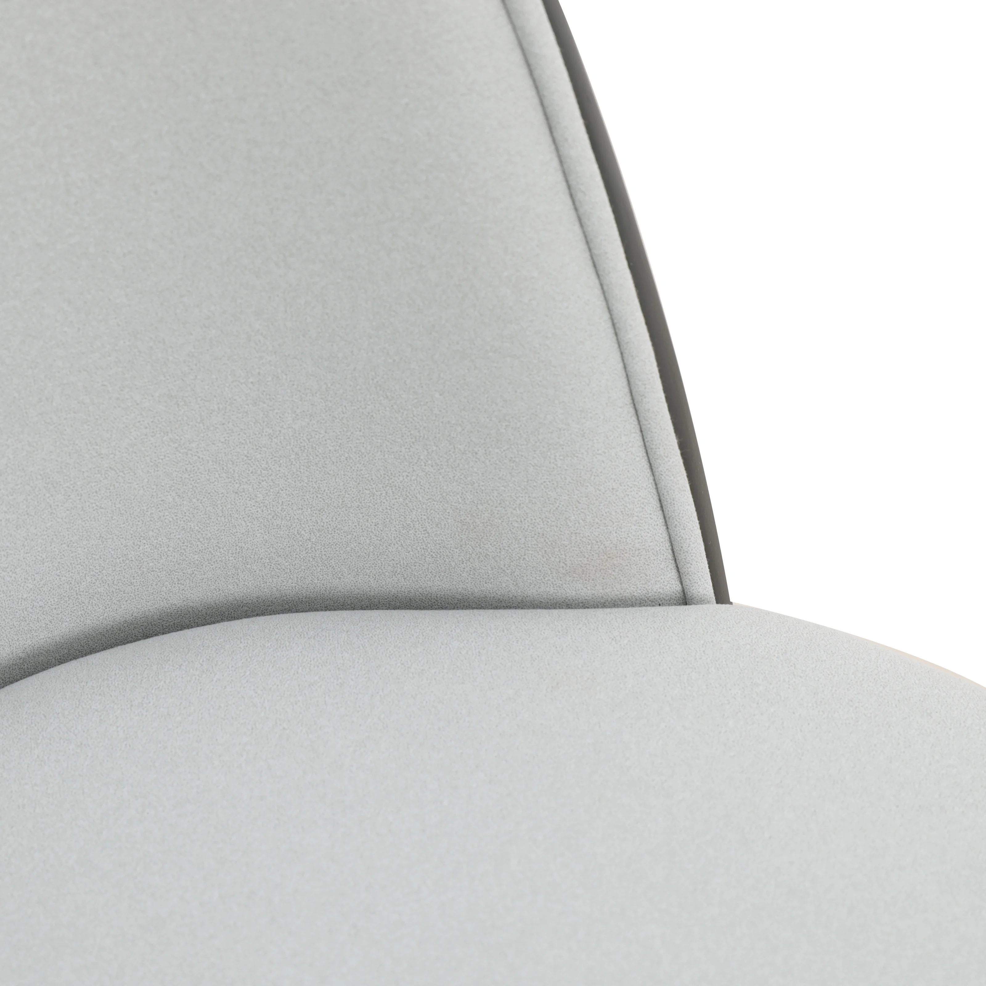 Tule Mid-Century Modern Dining Side Chair with Velvet Seat and White Powder-Coated Steel Frame