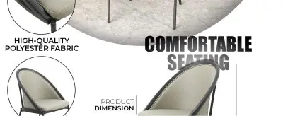 Urbane Collection Modern Dining Chair With Olive Green