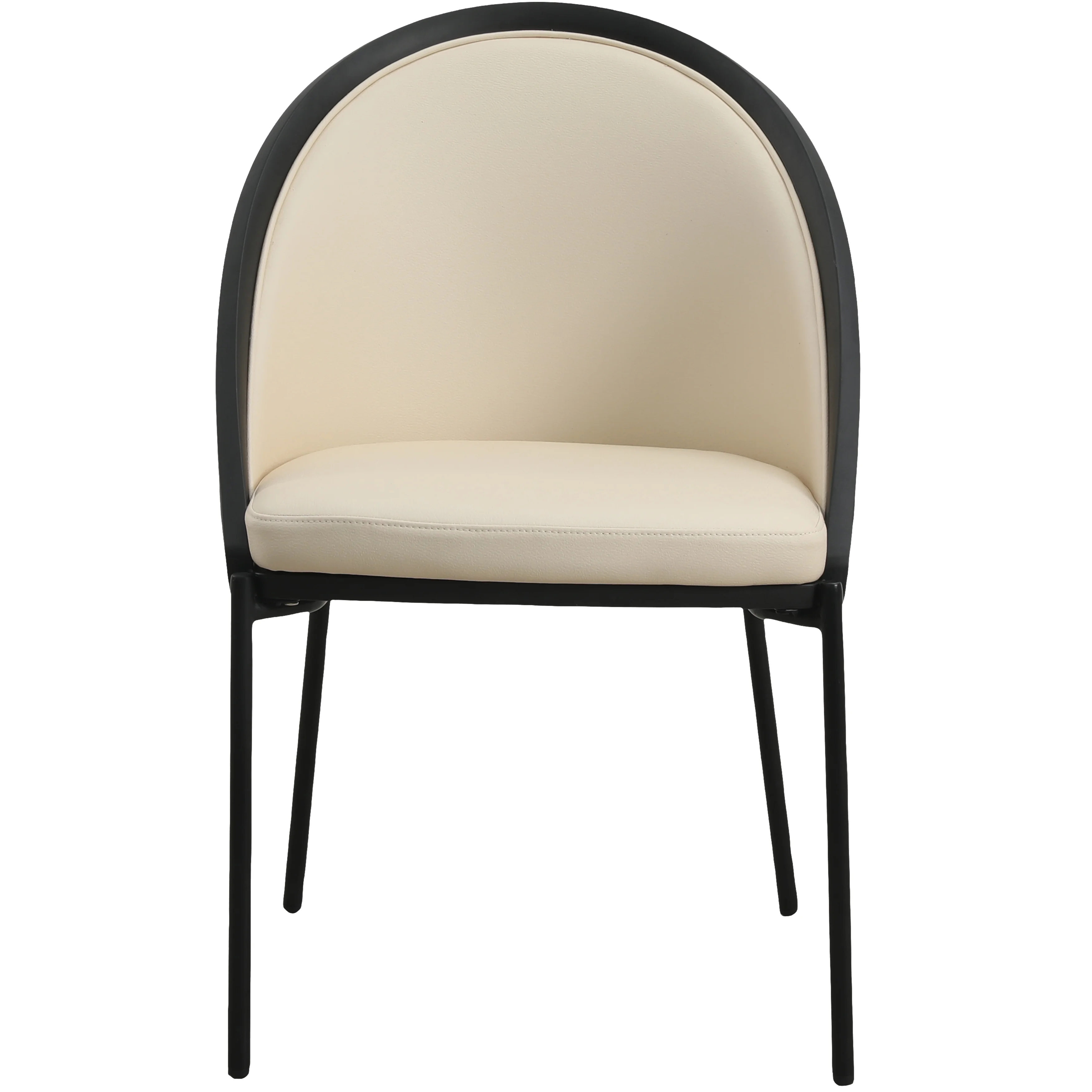 Urbane Collection Modern Dining Chair in Taupe - Set of 2