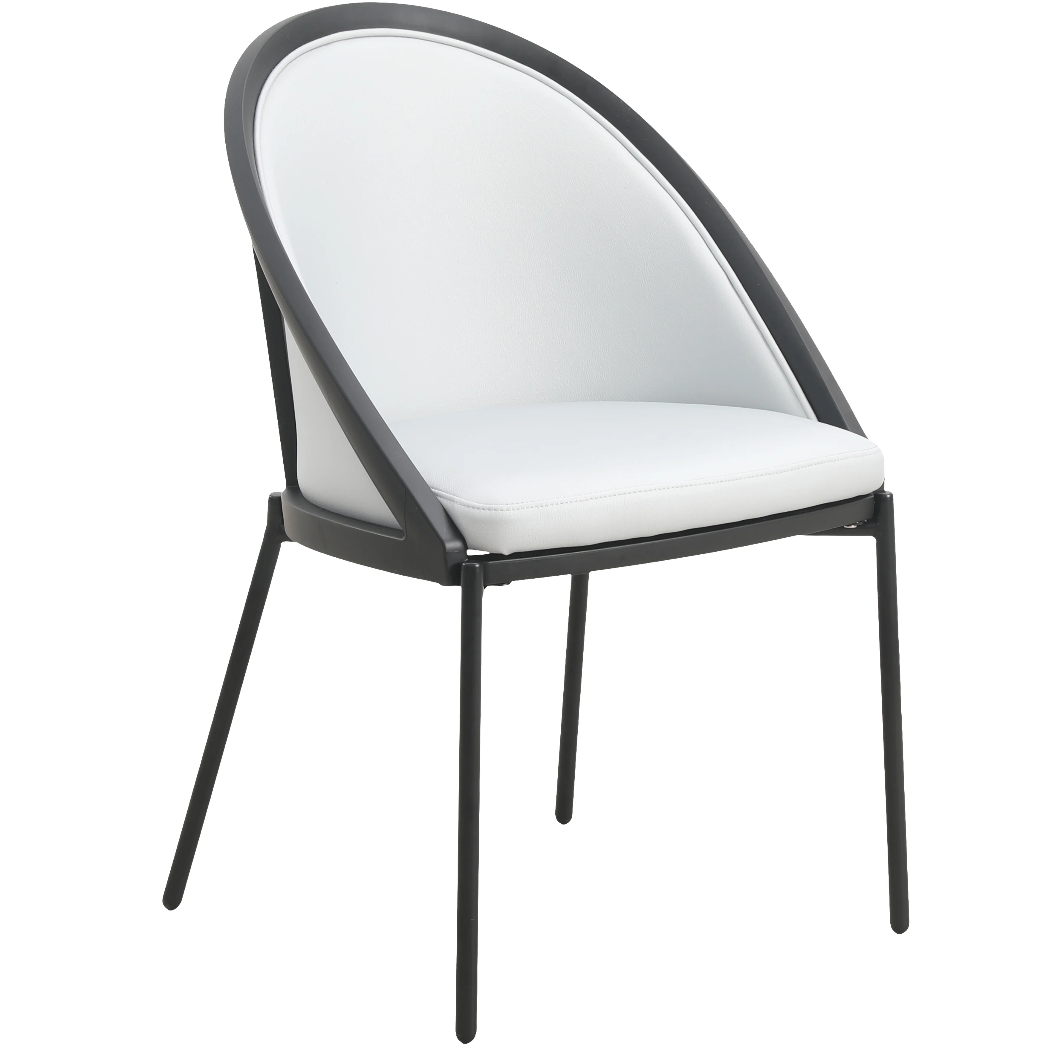 Urbane Collection Modern Dining Chair in White
