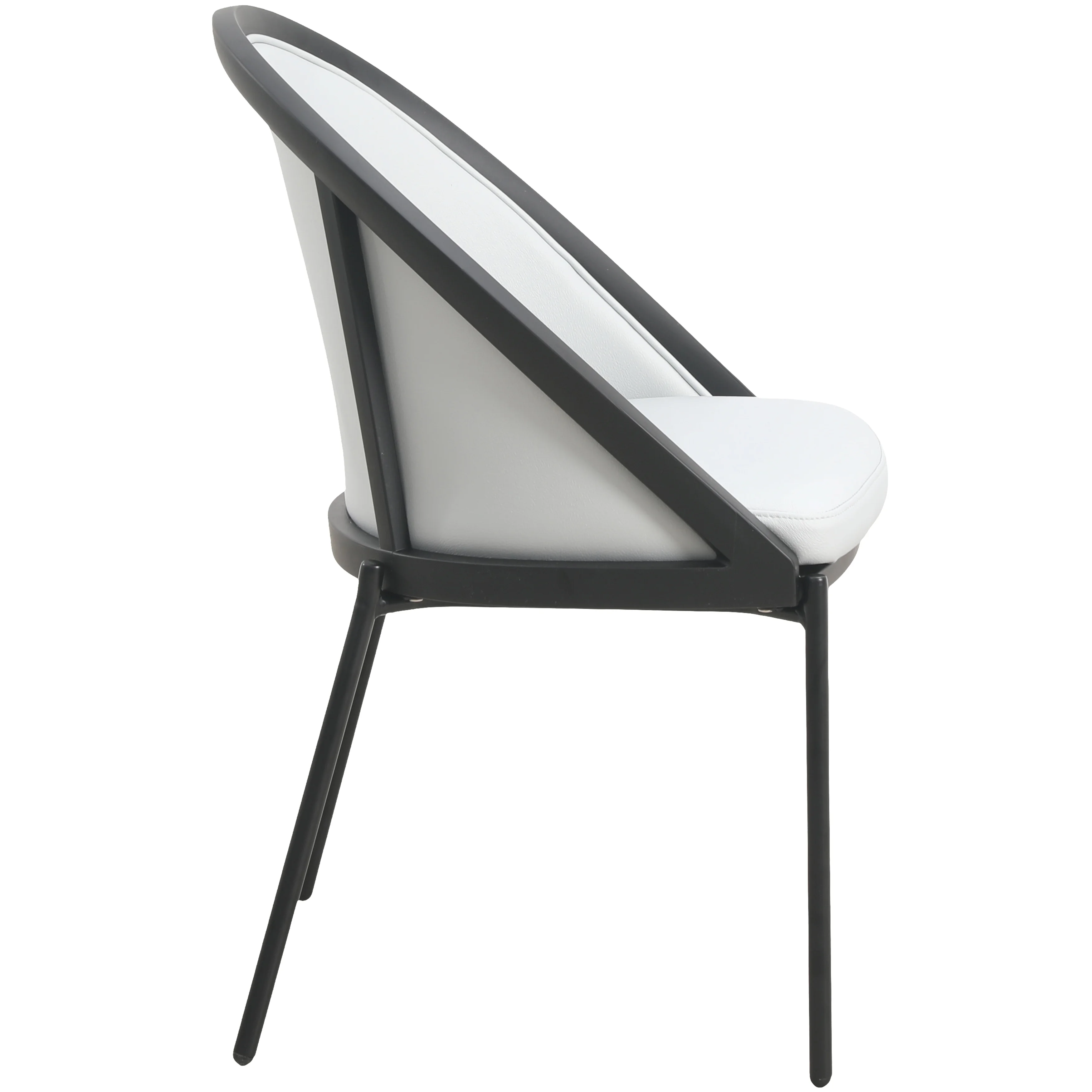 Urbane Collection Modern Dining Chair in White - Set of 2