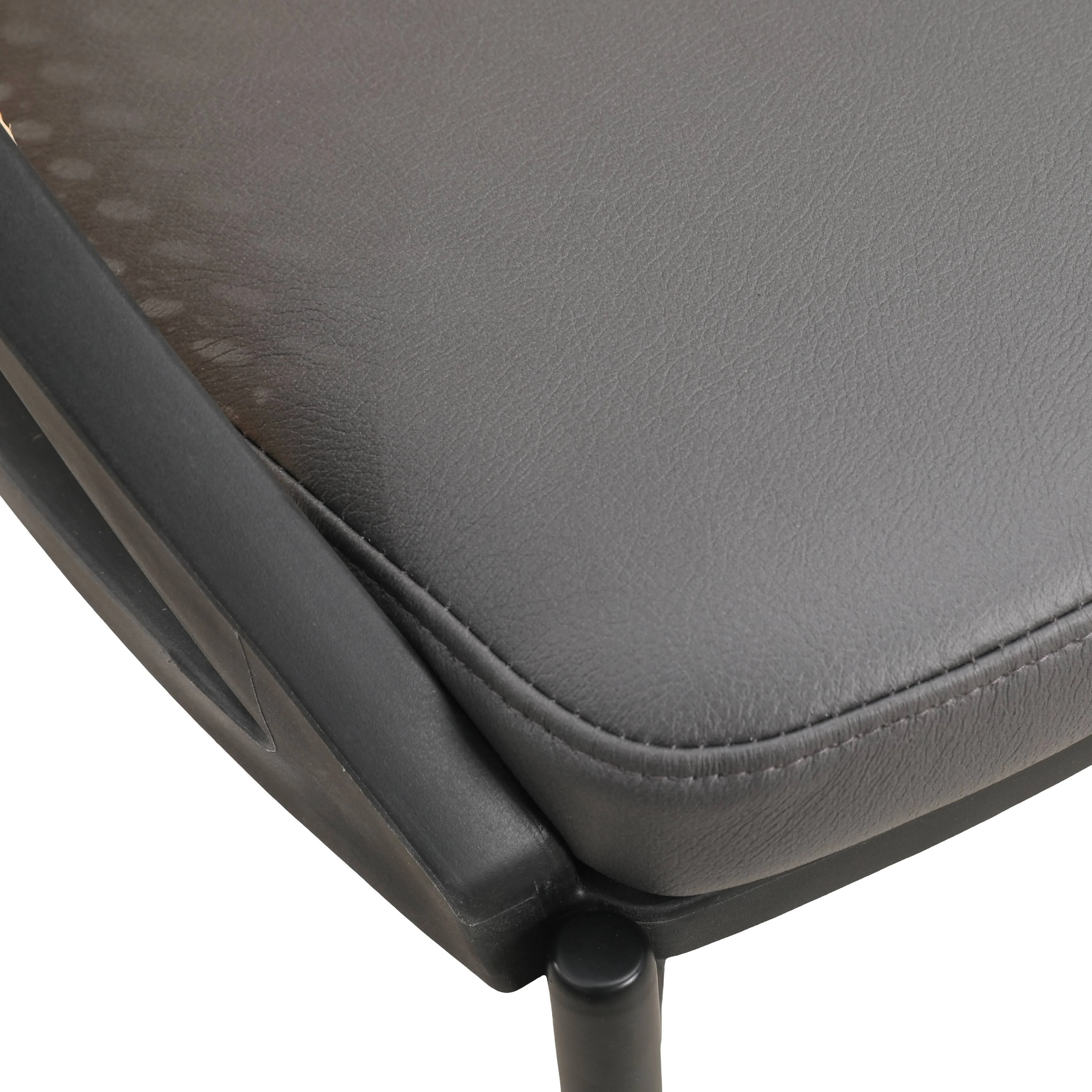 Urbane Collection Modern Dining Chair With Wicker back in Charcoal - Set of 4