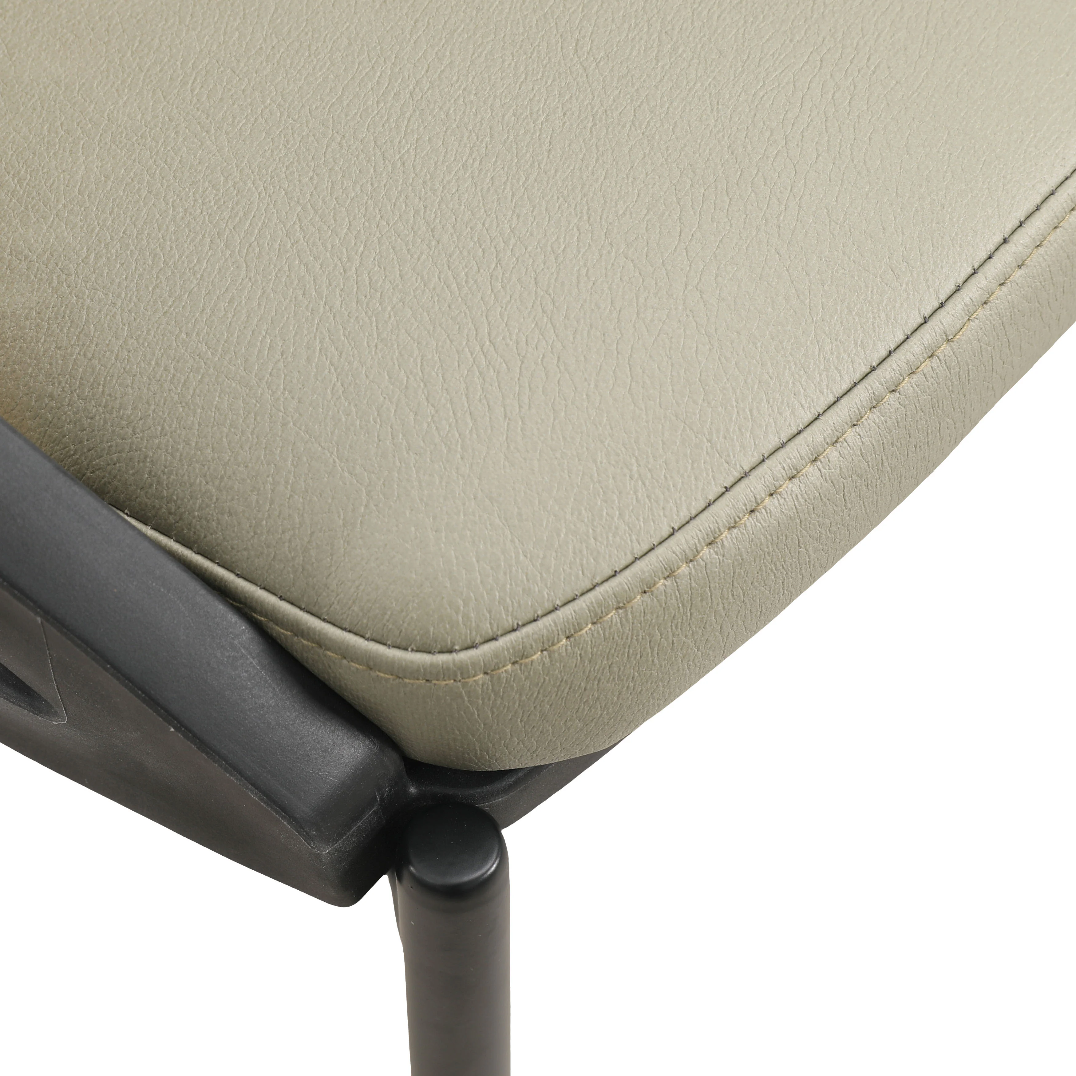 Urbane Collection Modern Dining Chair With Wicker back in Cream - Set of 4