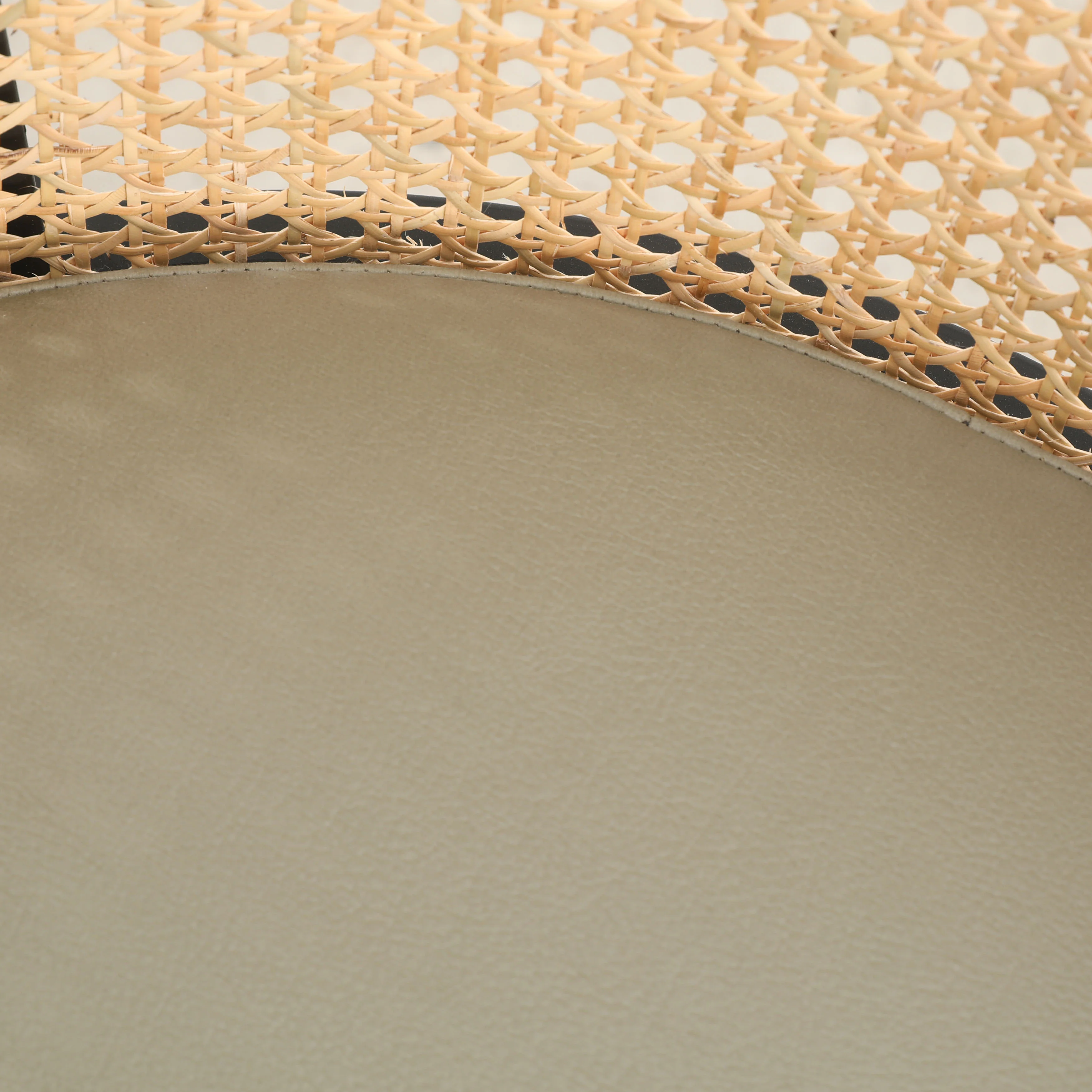 Urbane Collection Modern Dining Chair With Wicker back in Olive Green