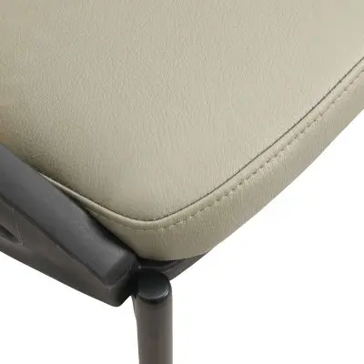 Urbane Collection Modern Dining Chair With Wicker back in Olive Green - Set of 2