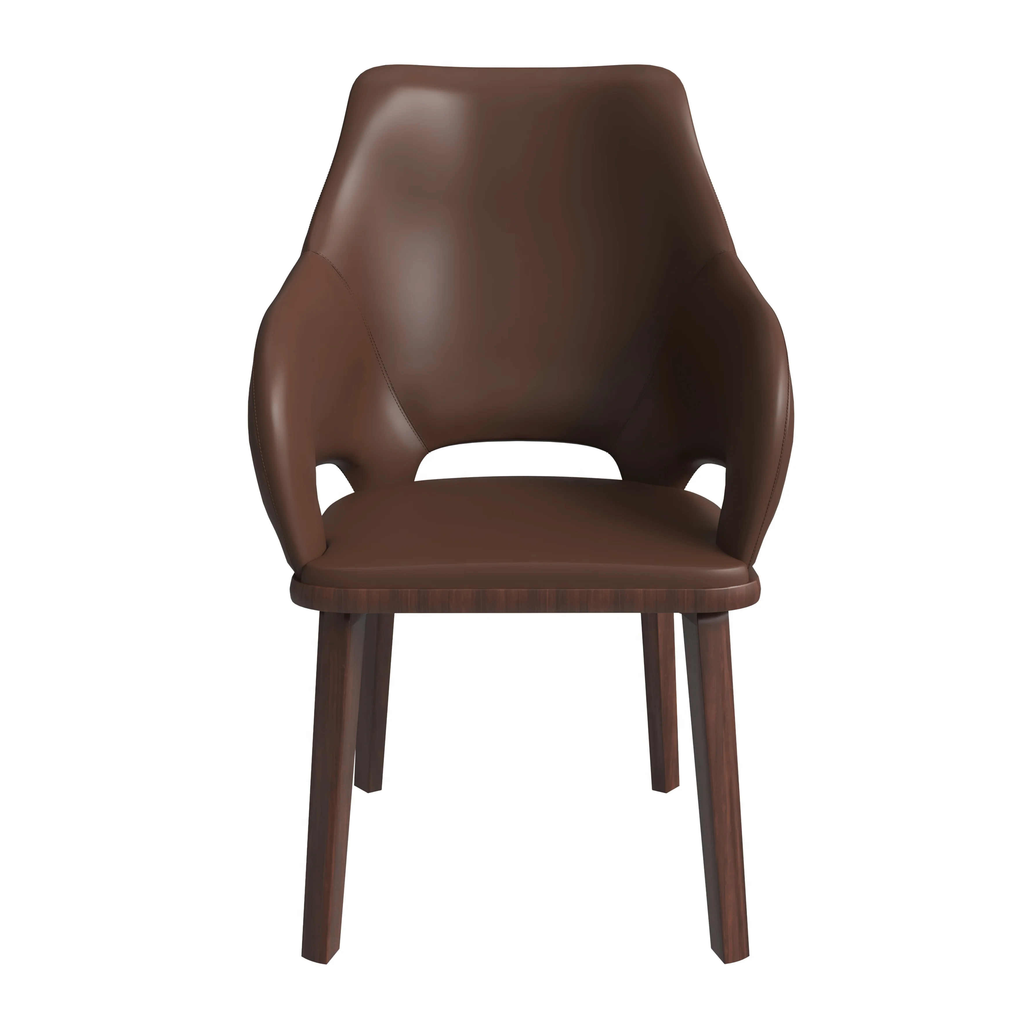Vivara Collection Modern Dining Chair in Dark Brown