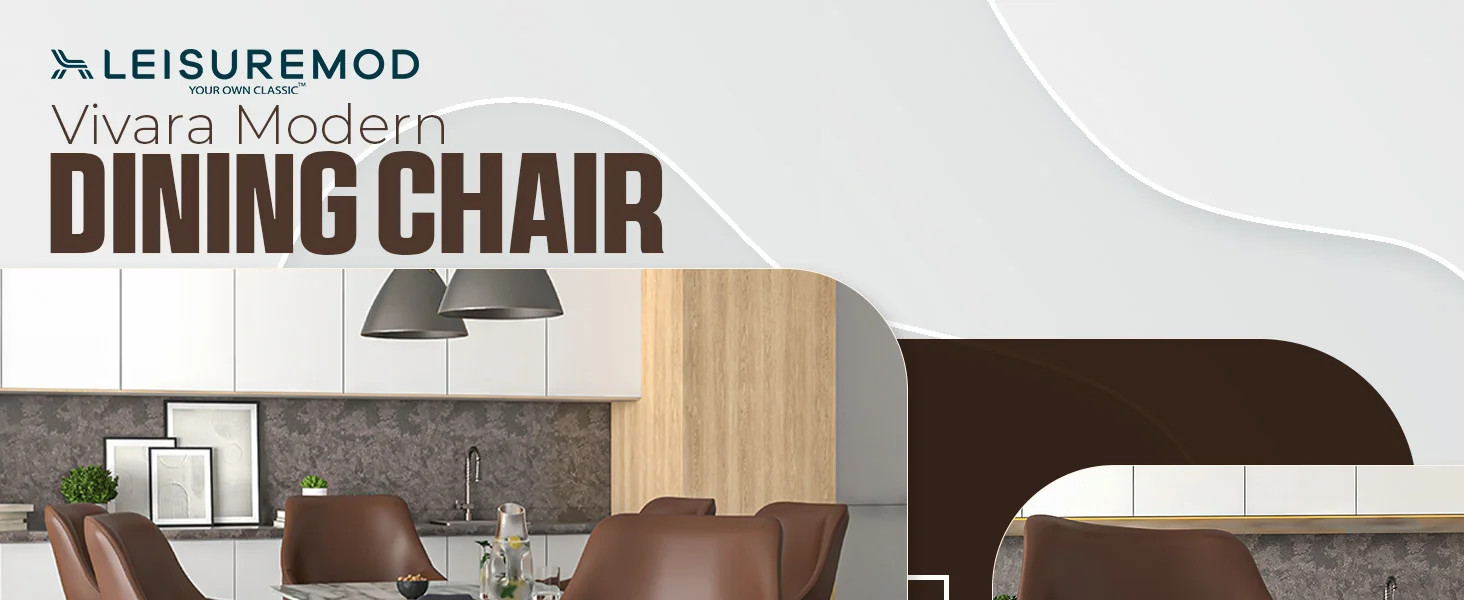 Vivara Collection Modern Dining Chair in Dark Brown