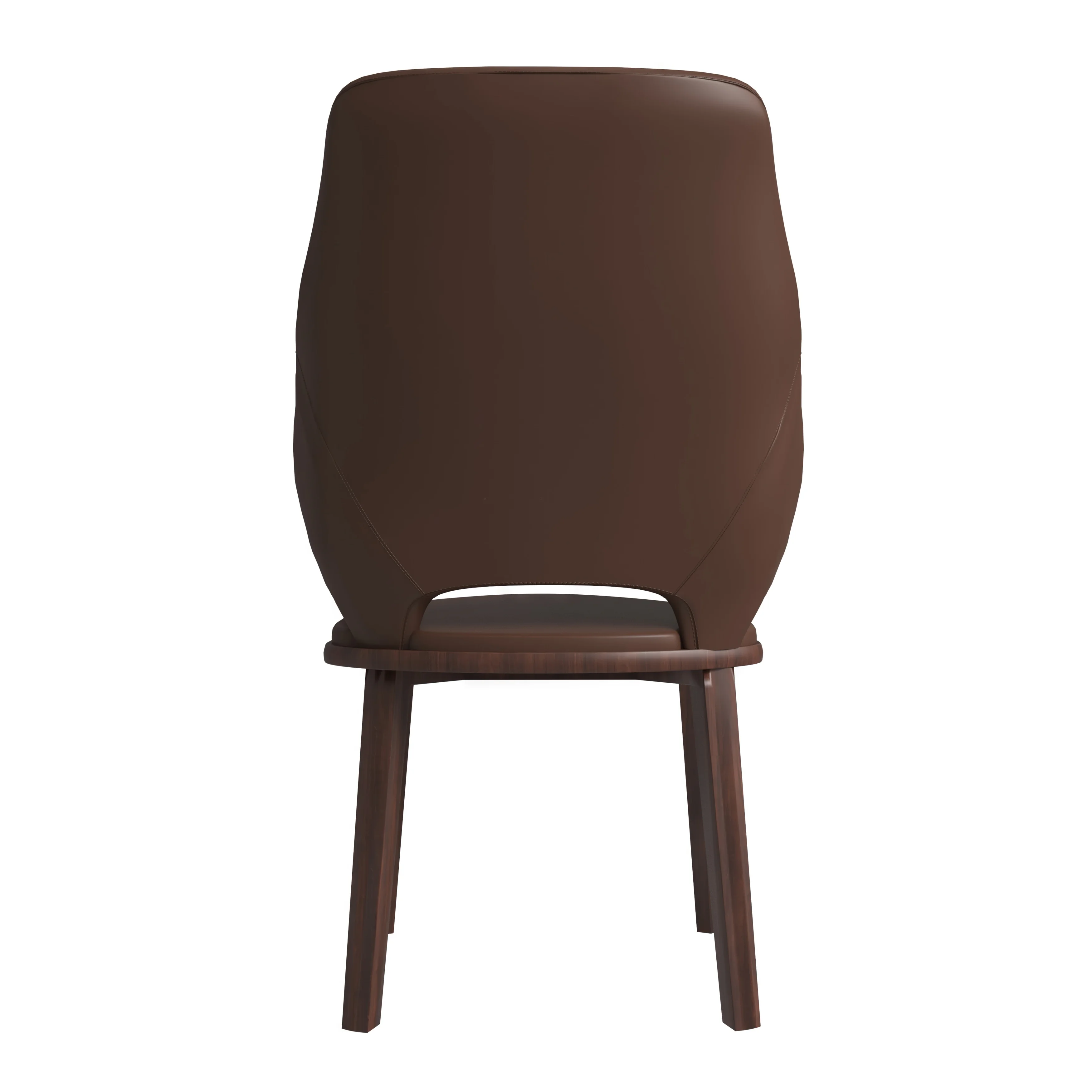 Vivara Collection Modern Dining Chair in Dark Brown Set of 4
