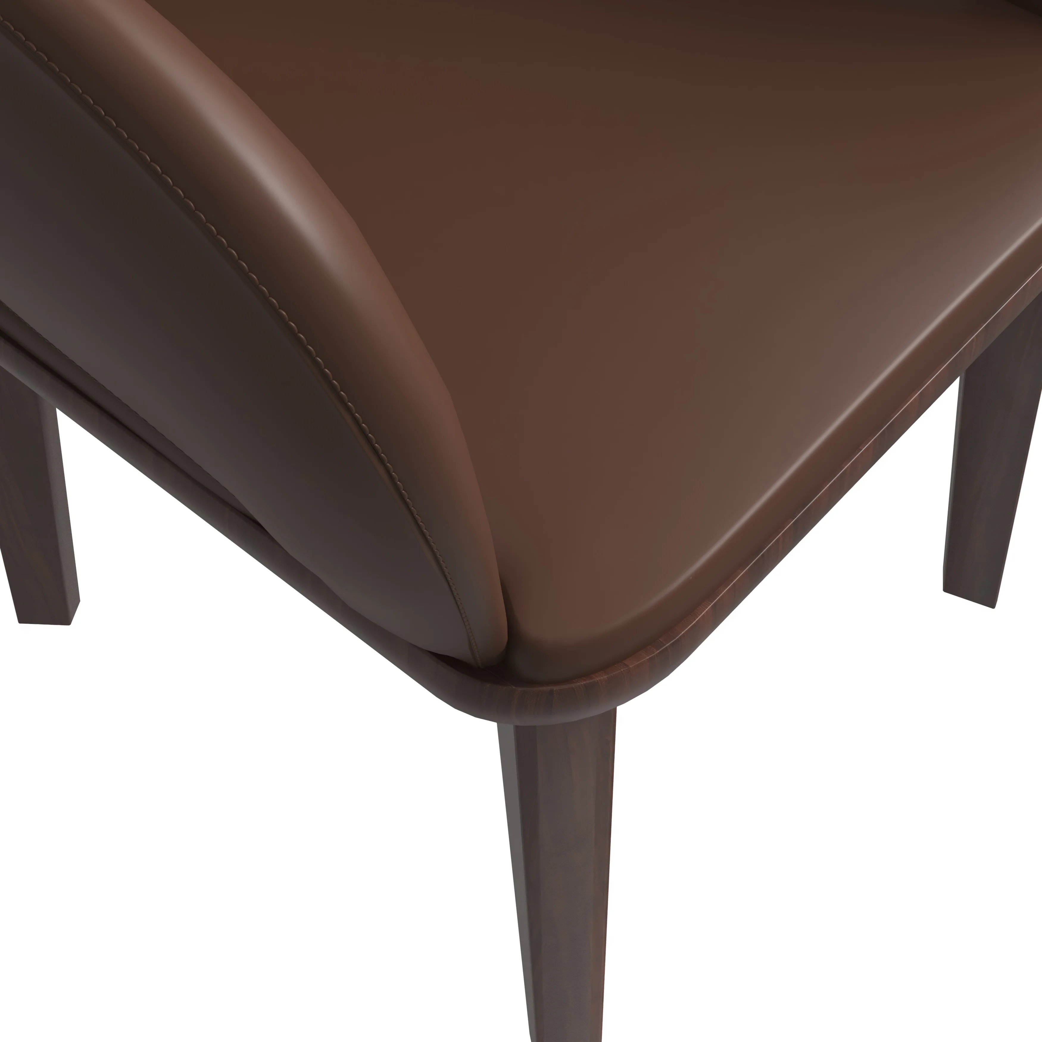 Vivara Collection Modern Dining Chair in Dark Brown Set of 4