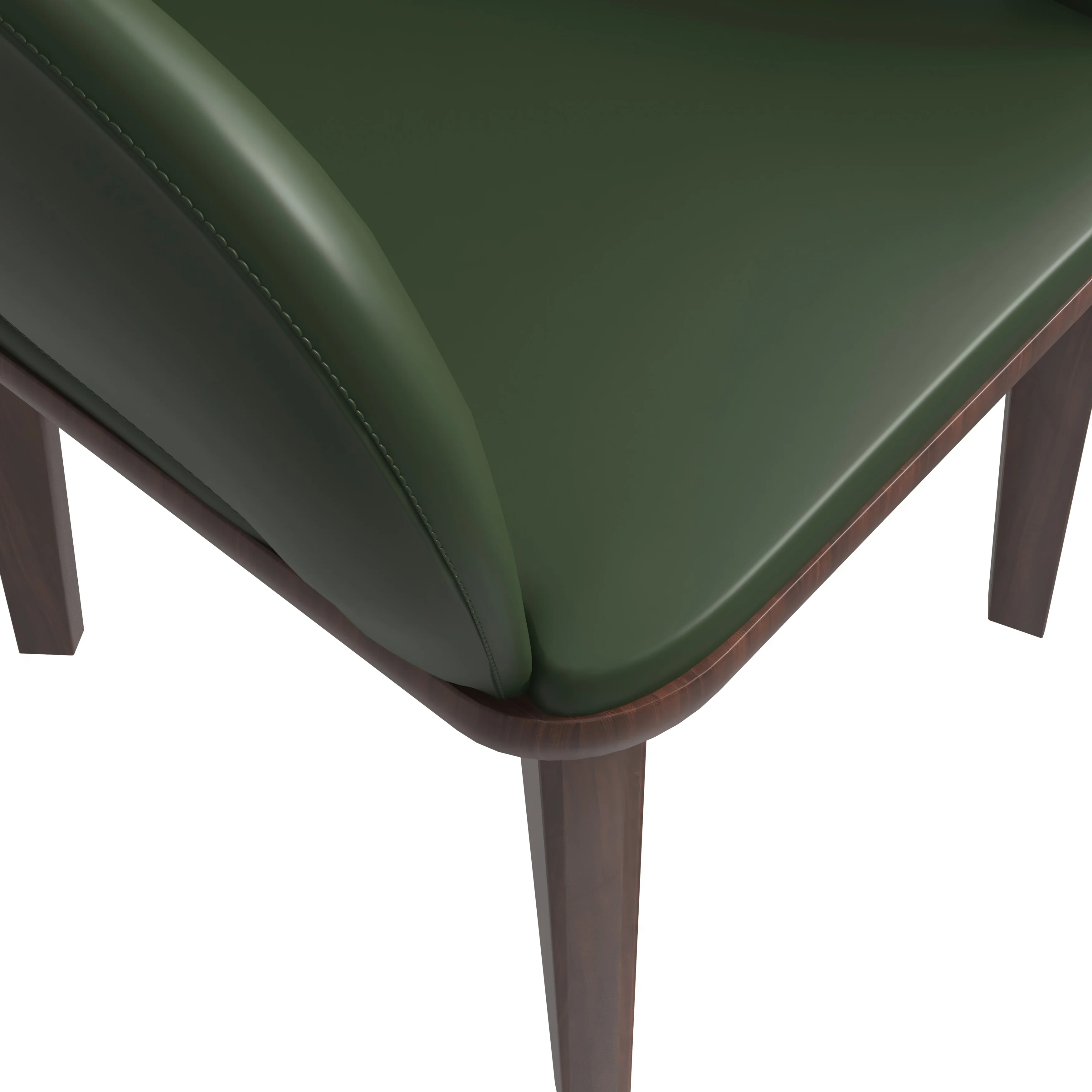 Vivara Collection Modern Dining Chair in Dark Green
