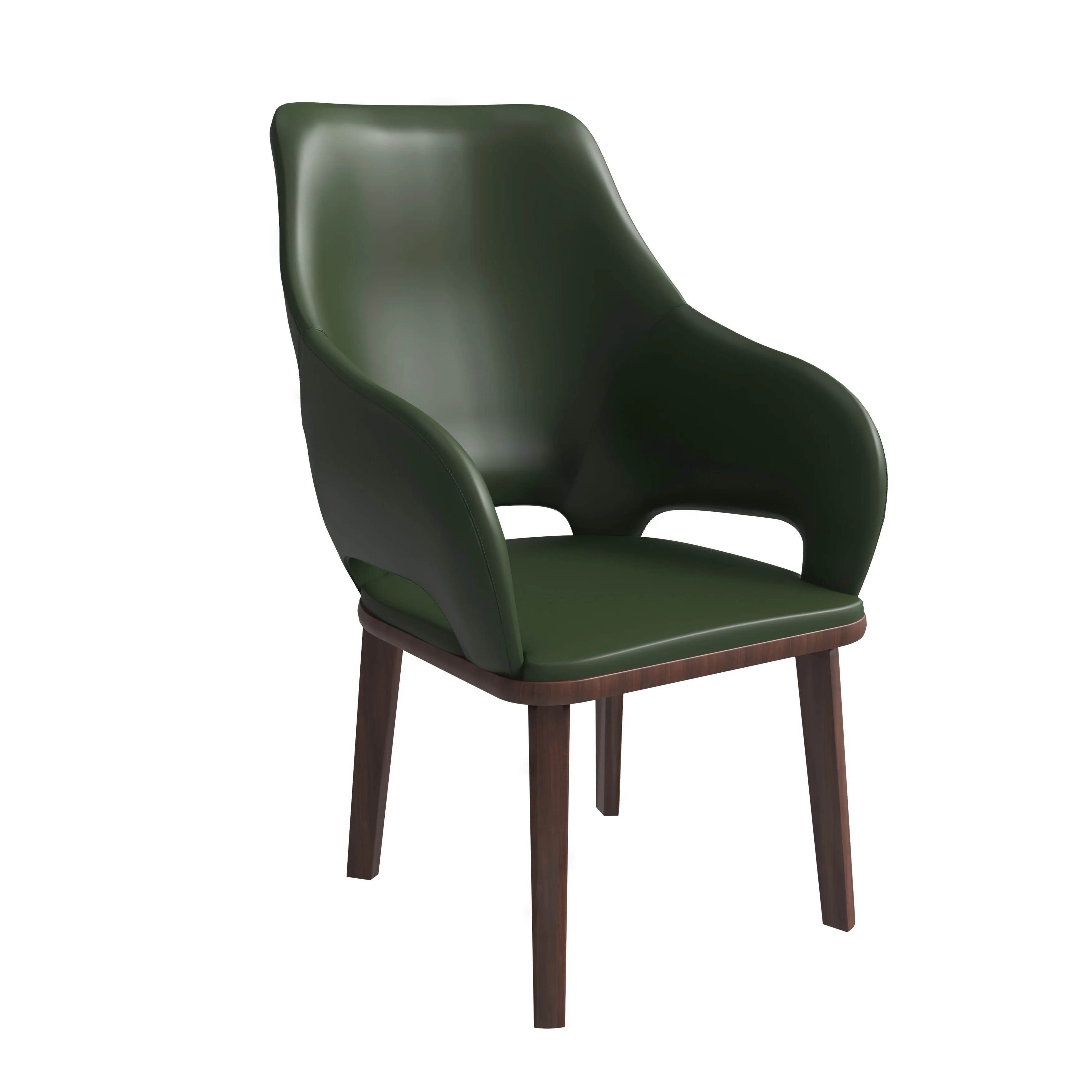 Vivara Collection Modern Dining Chair in Dark Green Set of 2