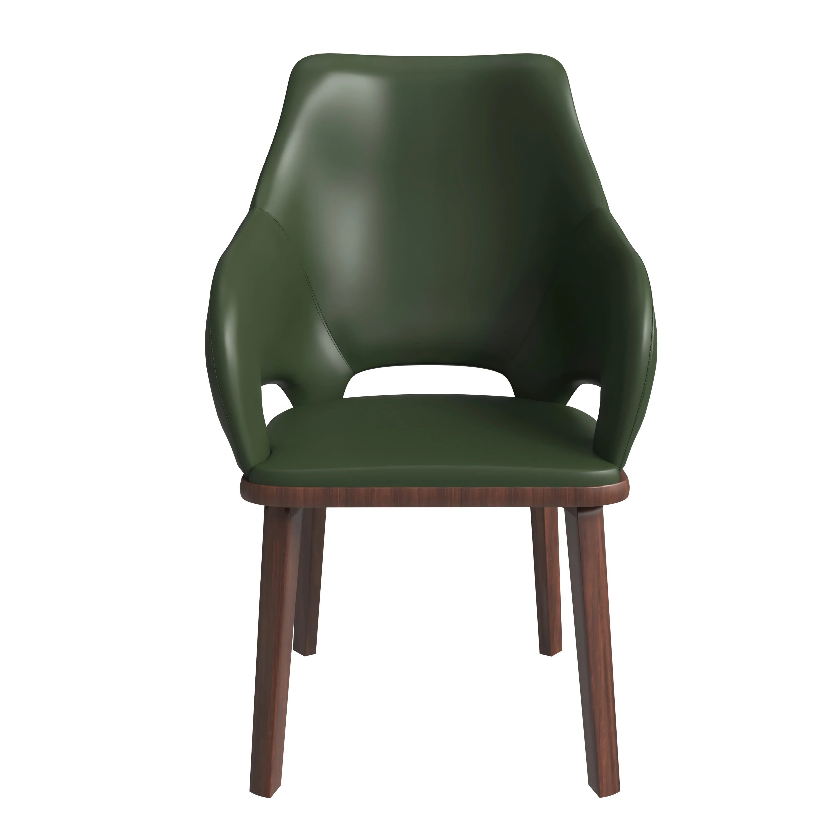 Vivara Collection Modern Dining Chair in Dark Green Set of 4