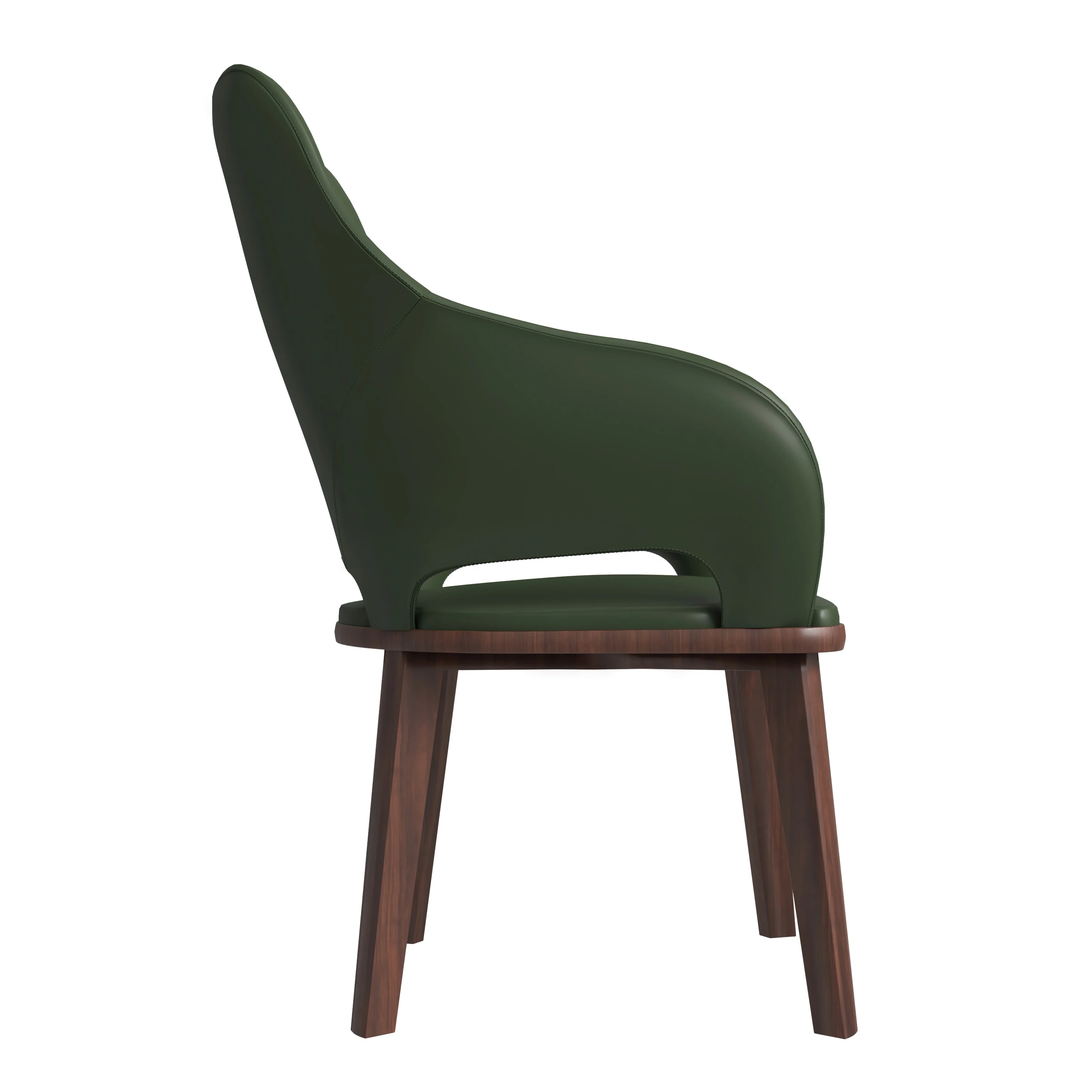 Vivara Collection Modern Dining Chair in Dark Green Set of 4